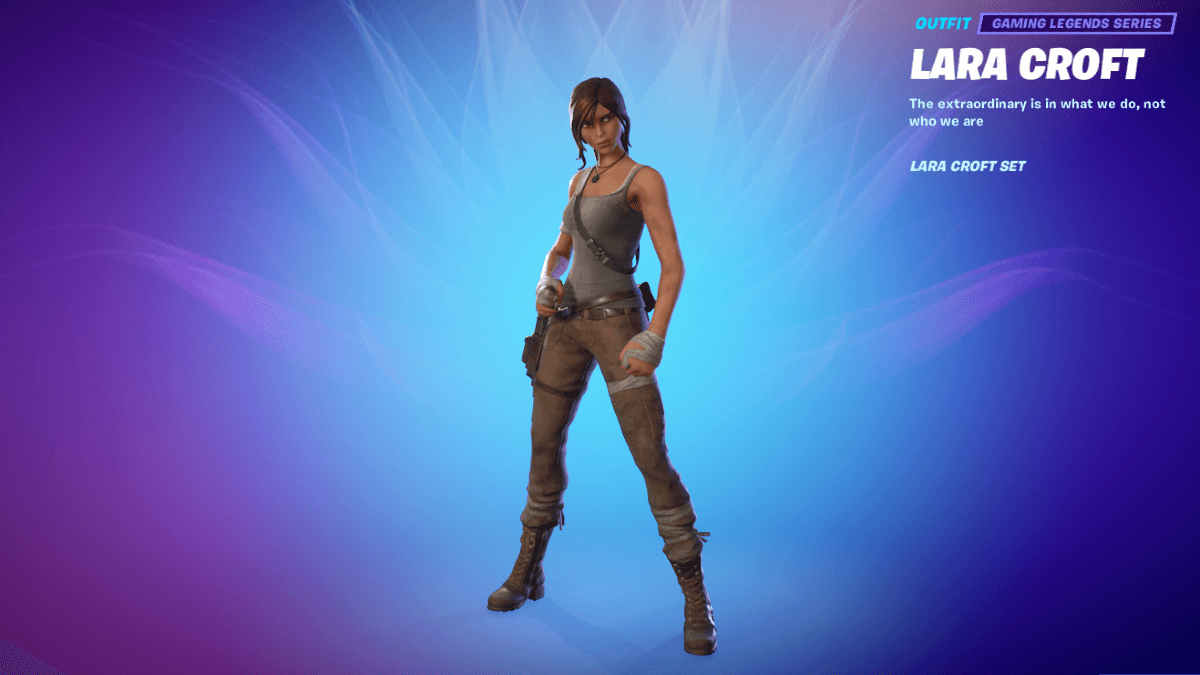 1200x680 Lara Croft Fortnite wallpaper, Desktop