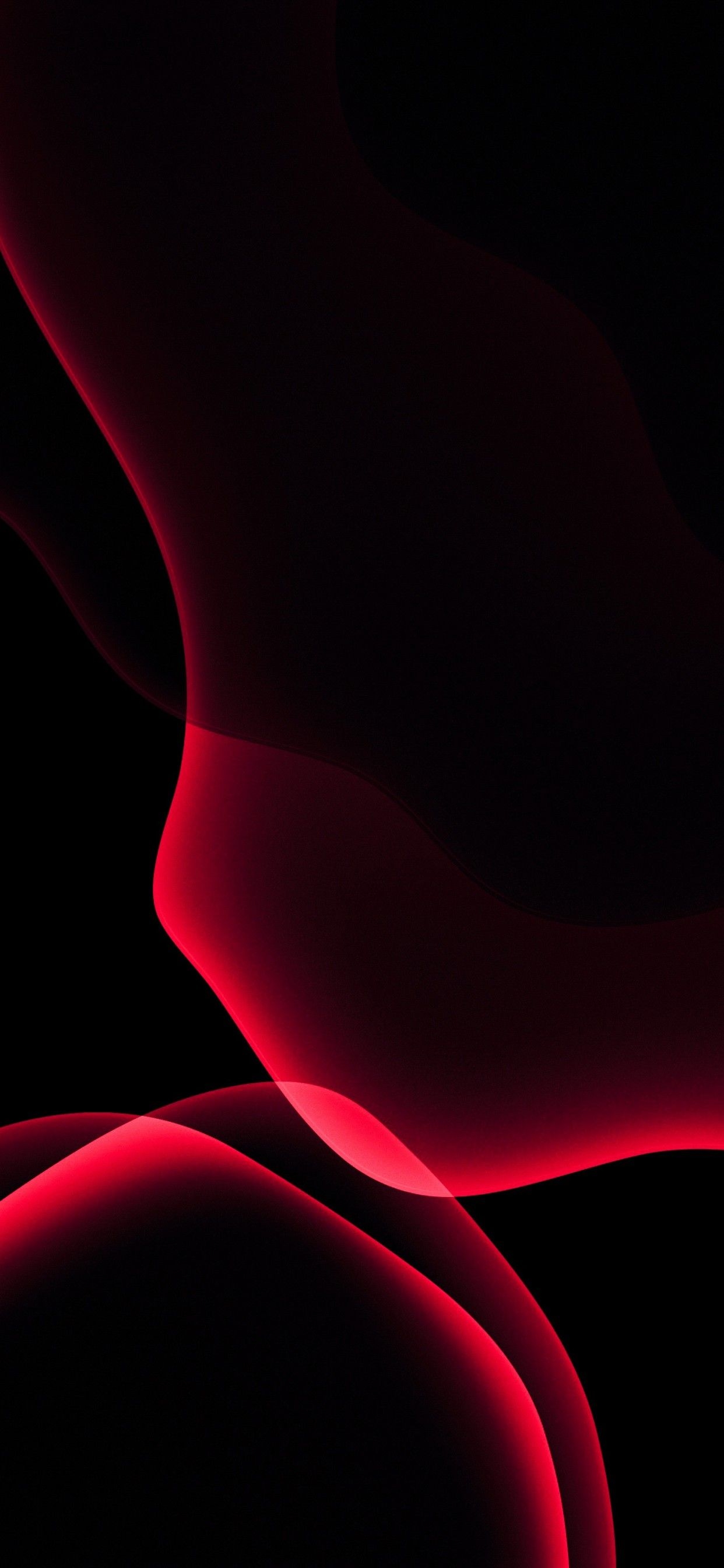 1250x2690 iOS 13 4K Wallpaper, Stock, iPadOS, Red, Black background, AMOLED, HD, Abstract, Phone