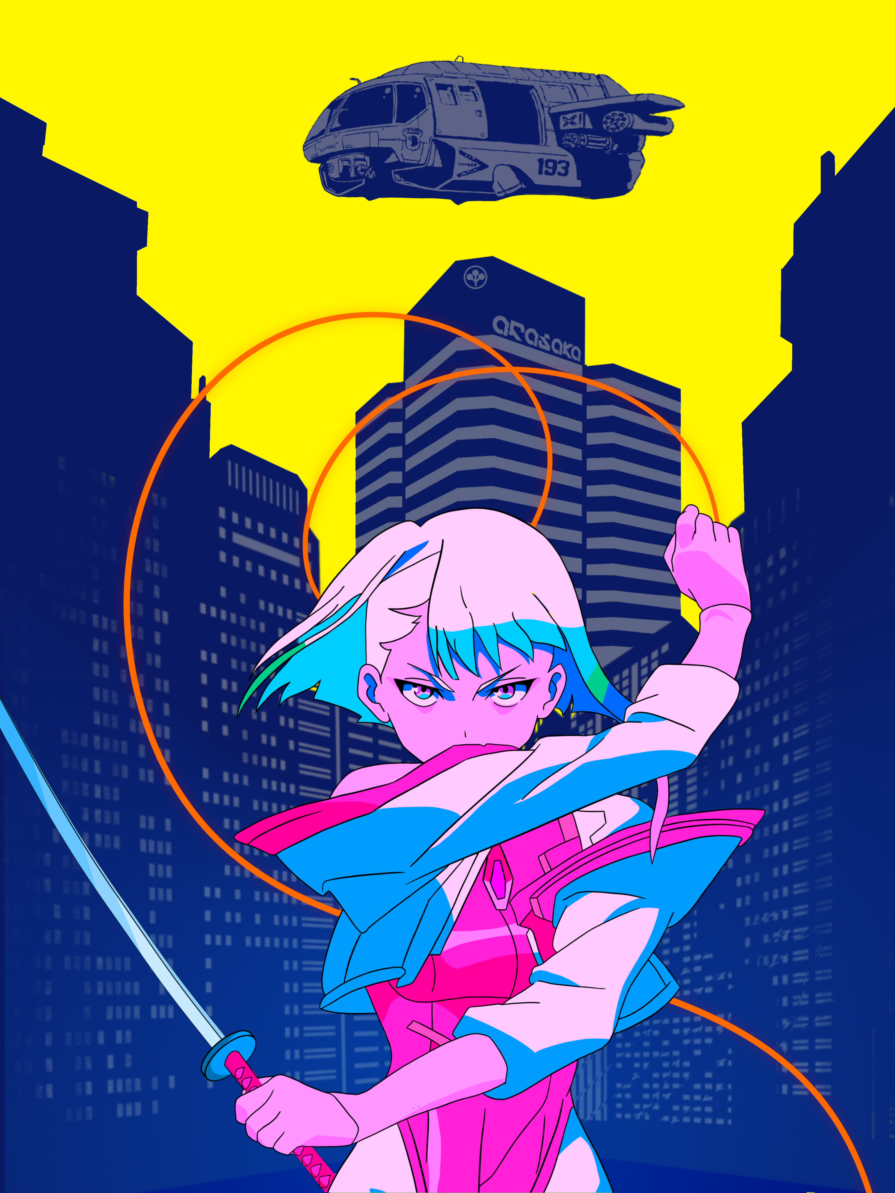 3080x4100 I tried making a Cyberpunk Edgrunner wallpaper with Lucy as the subject. Plan on making Becca the subject next. I just wanted to share it here, Phone