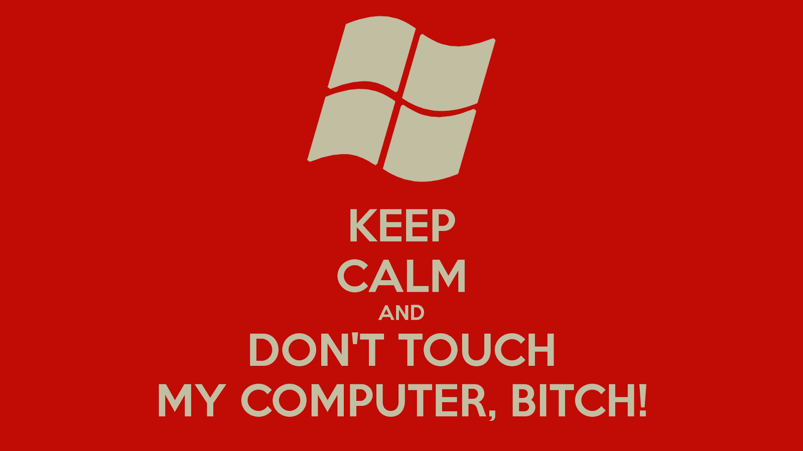 1600x900 World Wildness Web: Don't touch my computer, Desktop