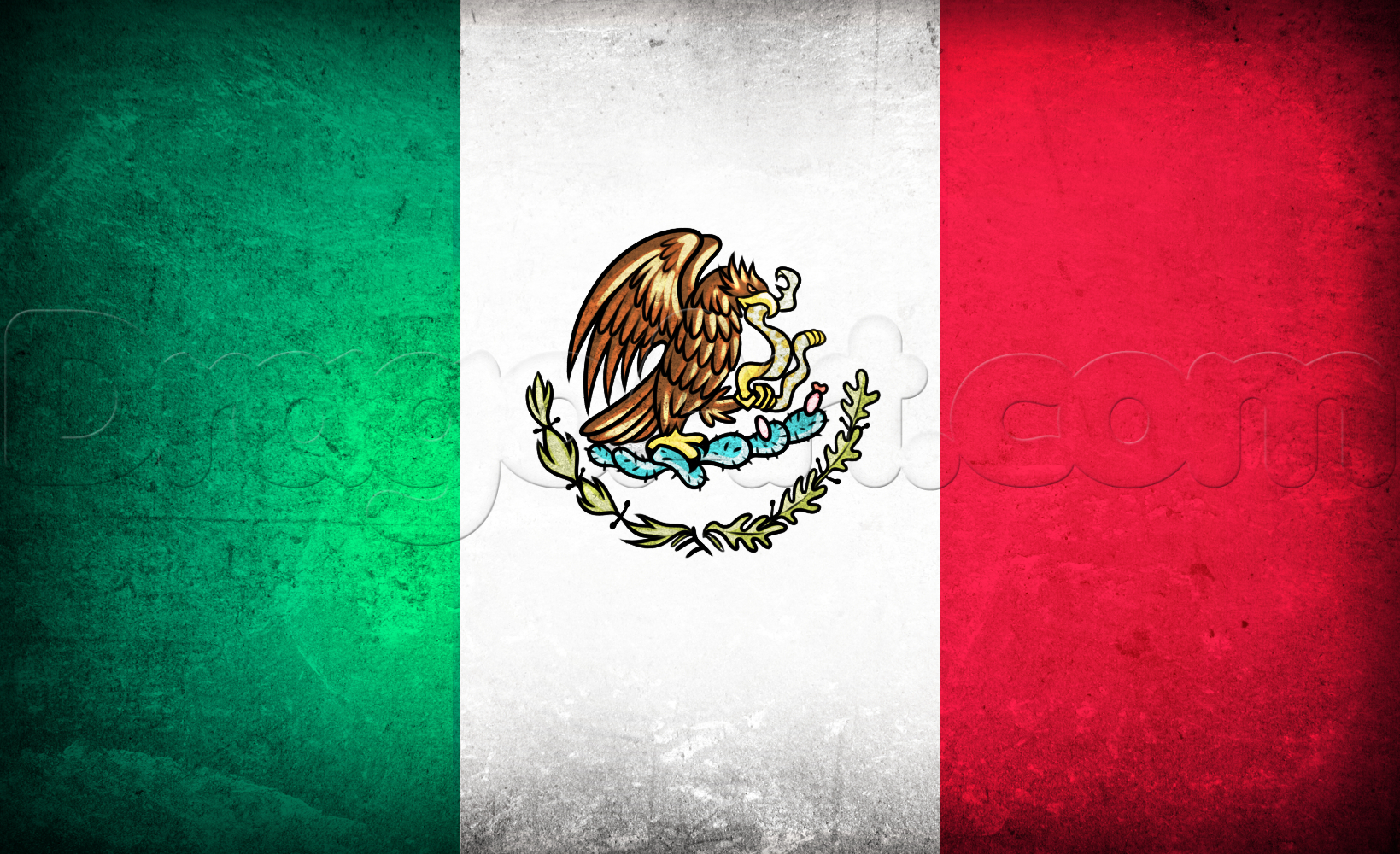 1640x1000 Mexico Flag Background, Desktop