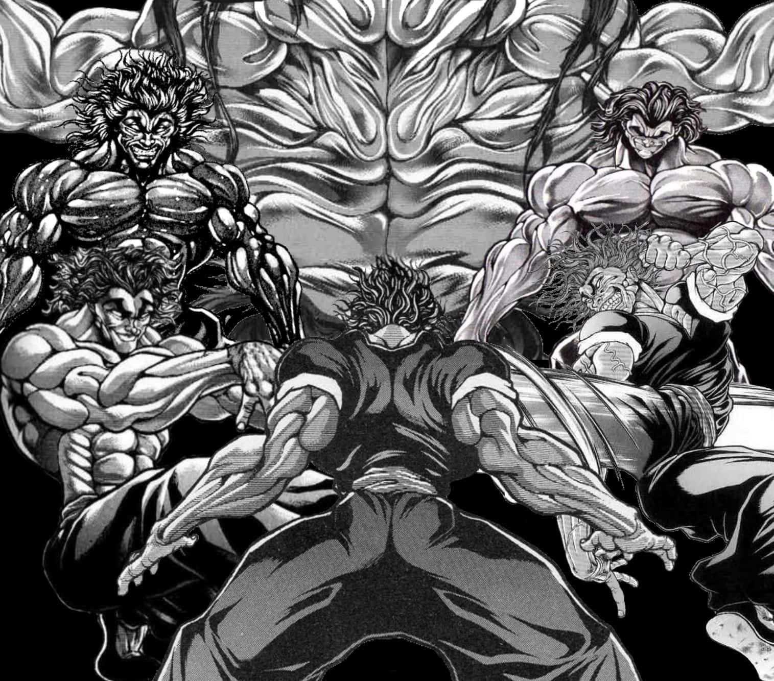 1520x1340 Download Yujiro Hanma Black And White, Desktop