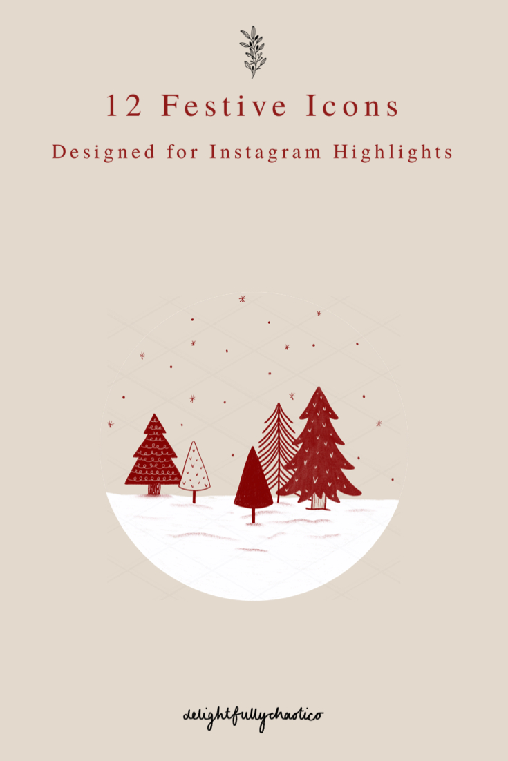 740x1110 Christmas Instagram Stories Highlights Covers Hand Drawn Festive Icon. How To Draw Hands, Story Highlights, Instagram Christmas, Phone