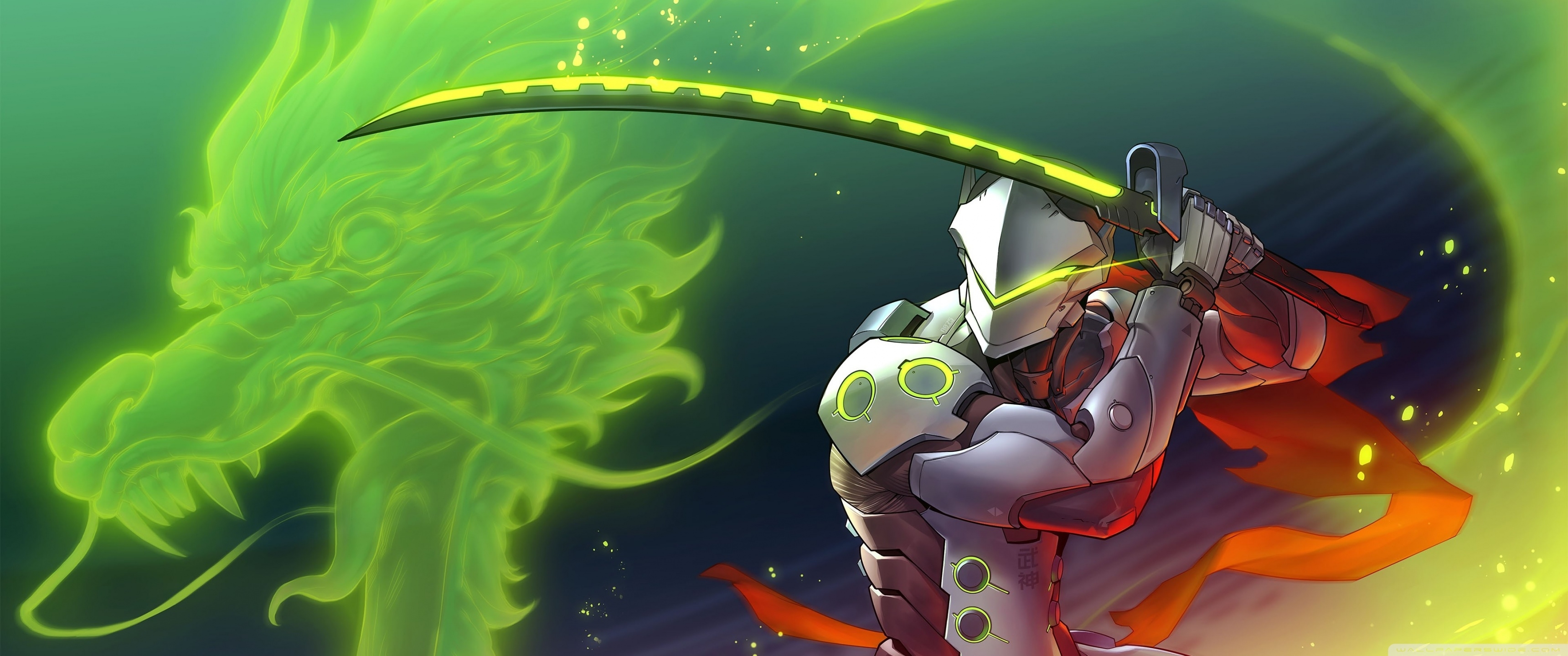 3440x1440 Overwatch Genji Ultra HD Desktop Background Wallpaper for: Widescreen & UltraWide Desktop & Laptop, Multi Display, Dual Monitor, Tablet, Dual Screen