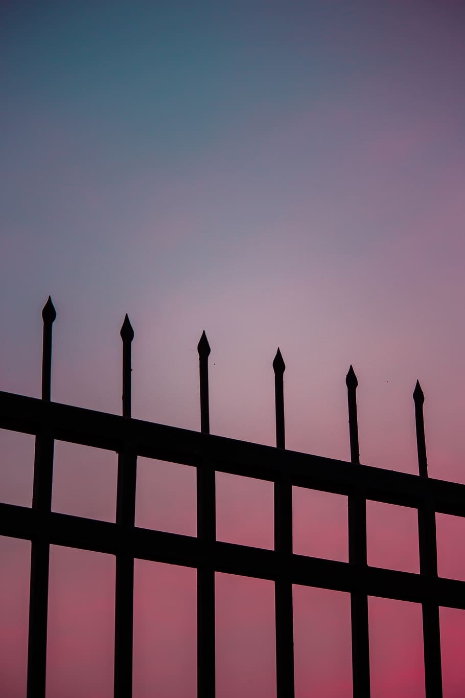 910x1370 HD wallpaper: minimal, pastel, iphone wallpaper, pink, sky, sunset, fence, Phone