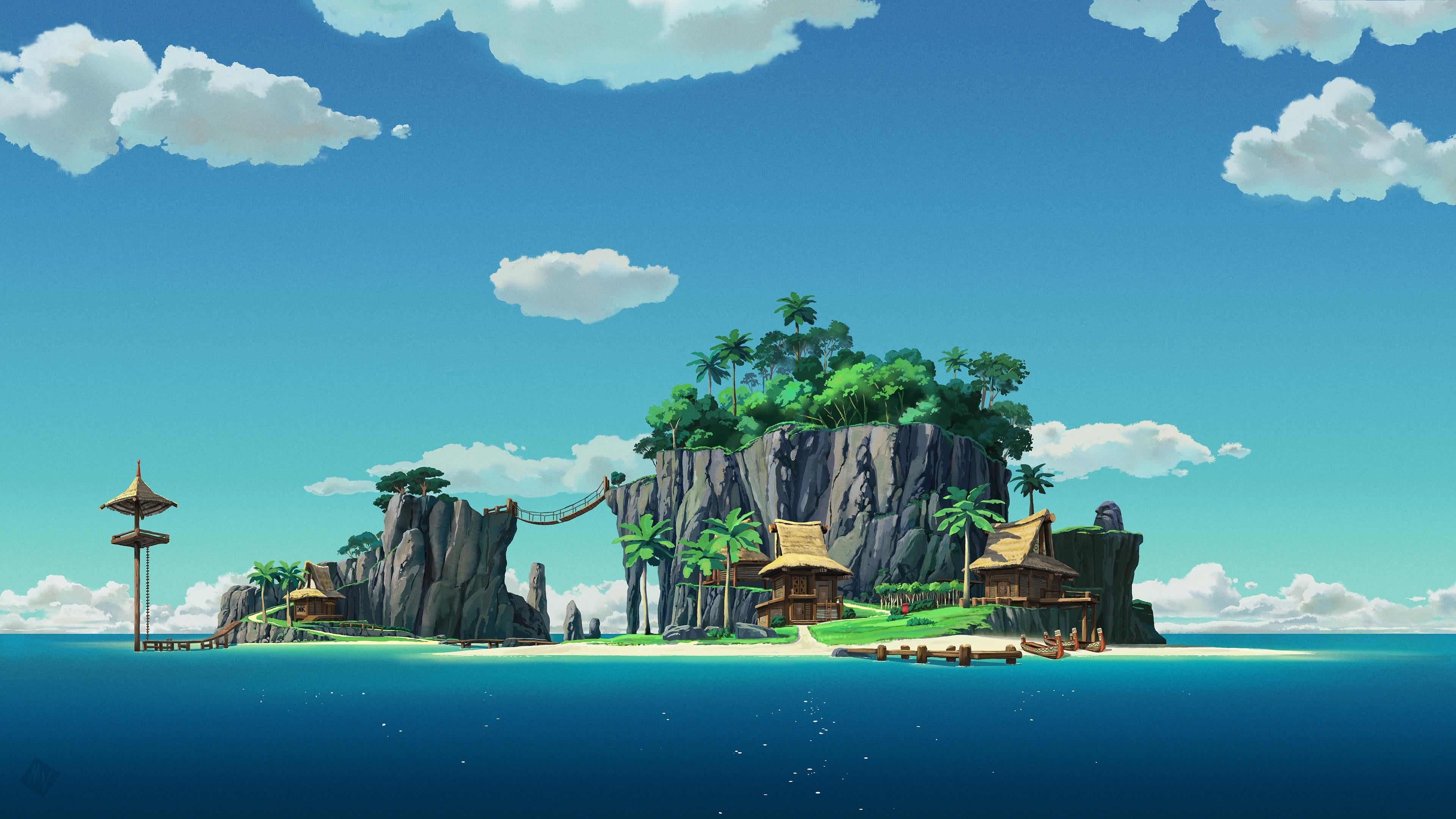 3840x2160 Summer Island 4K wallpaper, Desktop