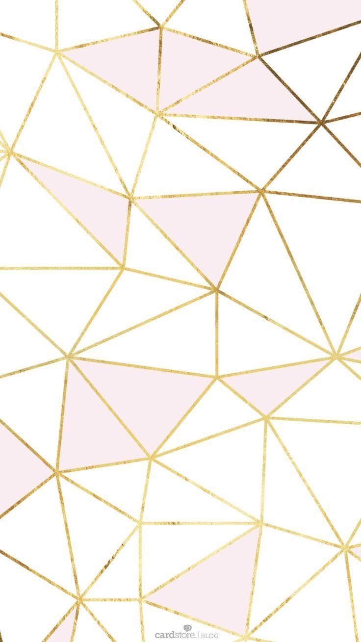 740x1310 Pink gold white geometric mosaic. iPhone wallpaper. iPhone, Phone