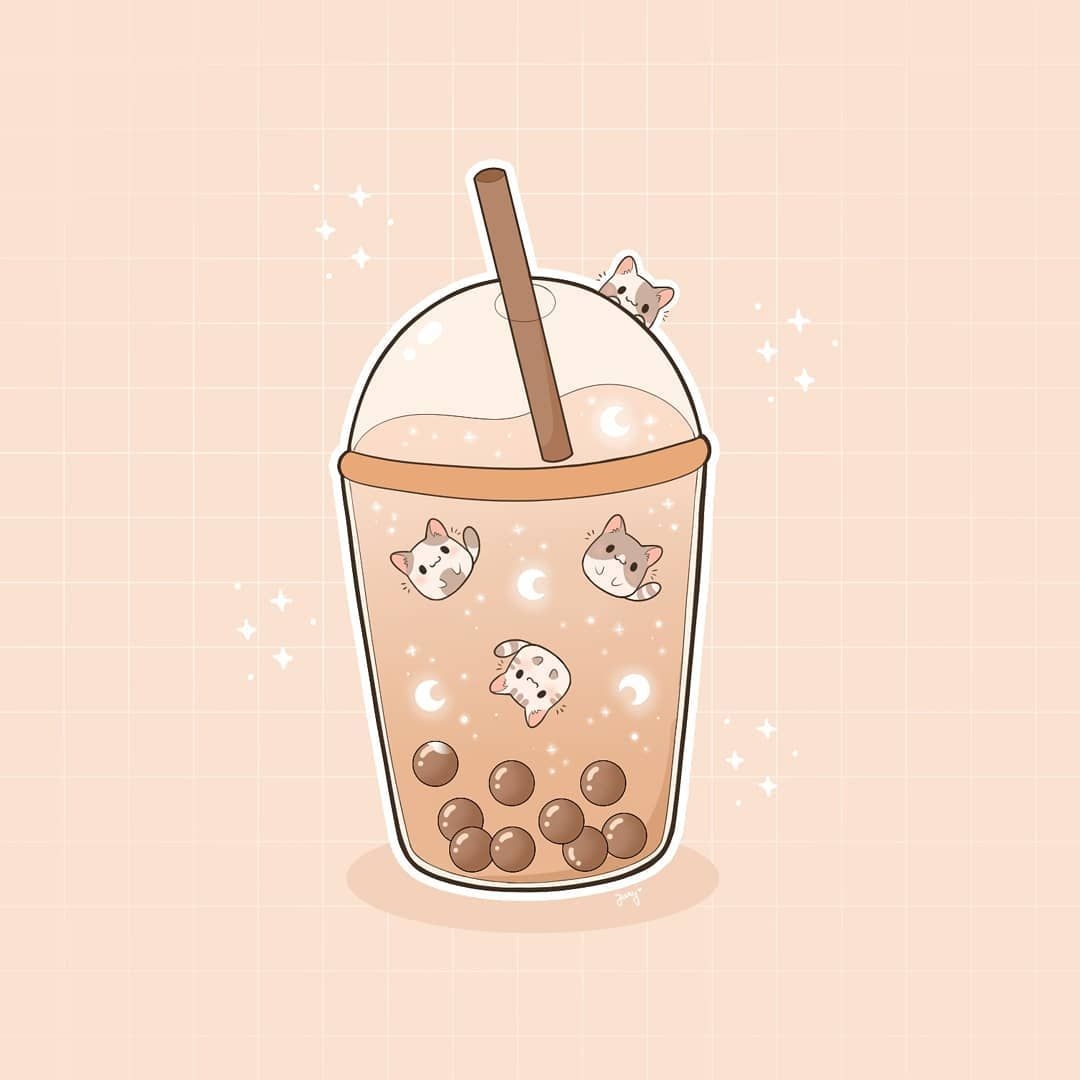 1080x1080 Jury / Alina 알리나 ✨ on Instagram: “✨ Cat Boba ✨ Another Boba Tea version but I wouldn't recommend drinking it, Phone