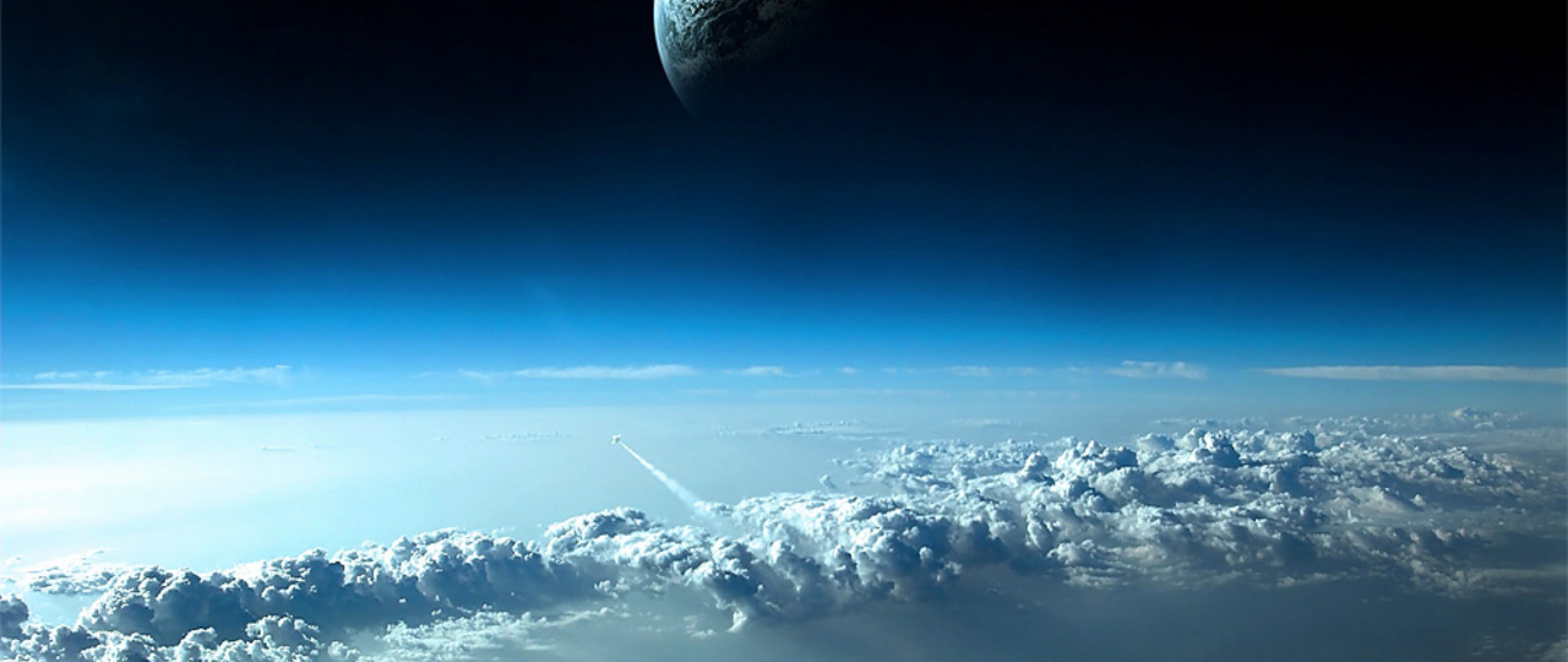 5120x2160 Live Space Clouds 4K wallpaper, Dual Screen