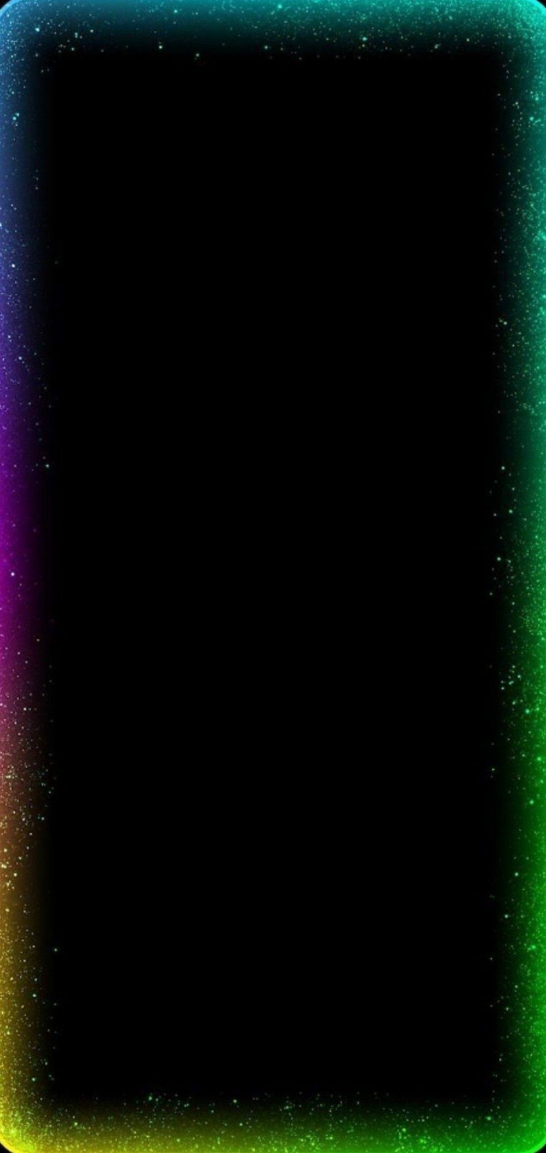 1080x2280 Rainbow border light wallpaper. Lit wallpaper, Cool, Phone