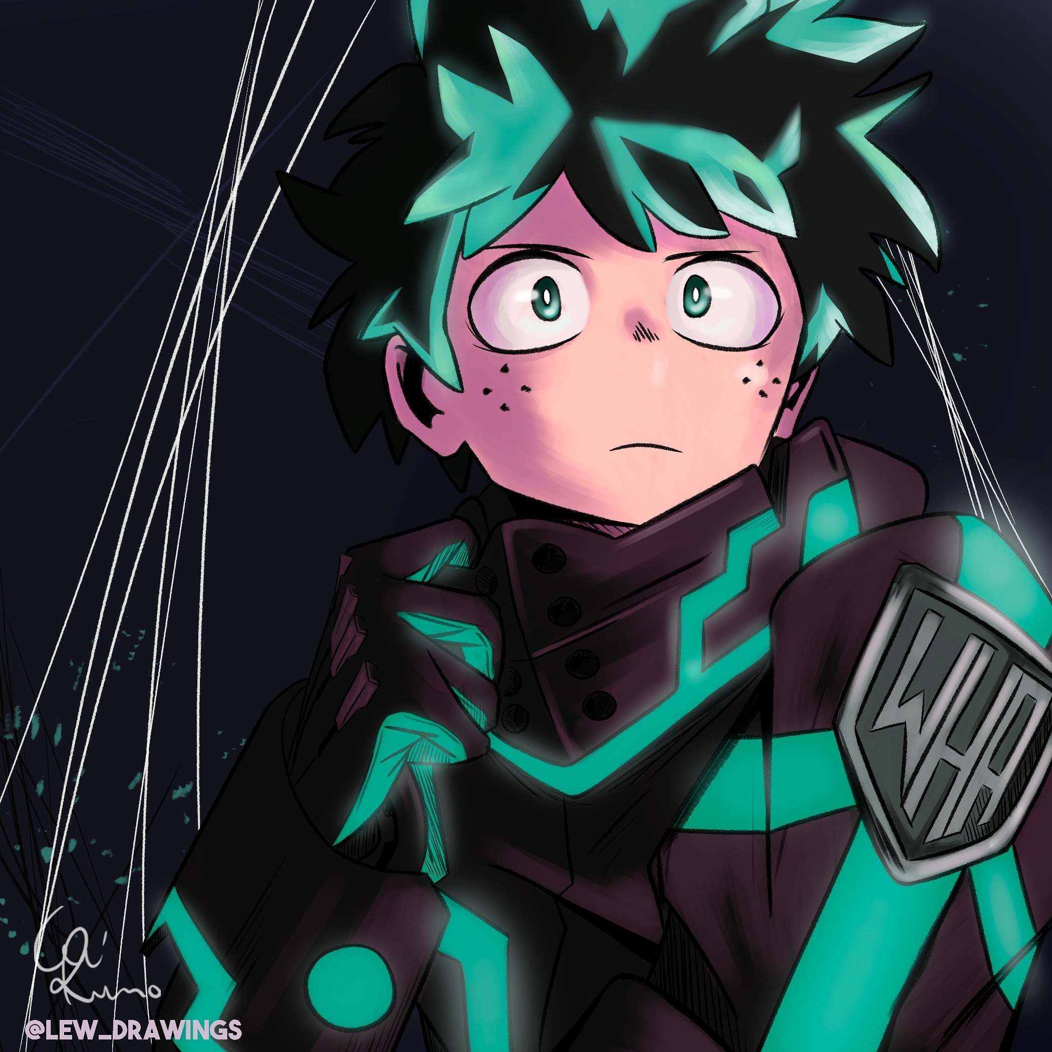 2100x2100 Drew Midoriya with the movie drip: BokuNoHeroAcademia, Phone