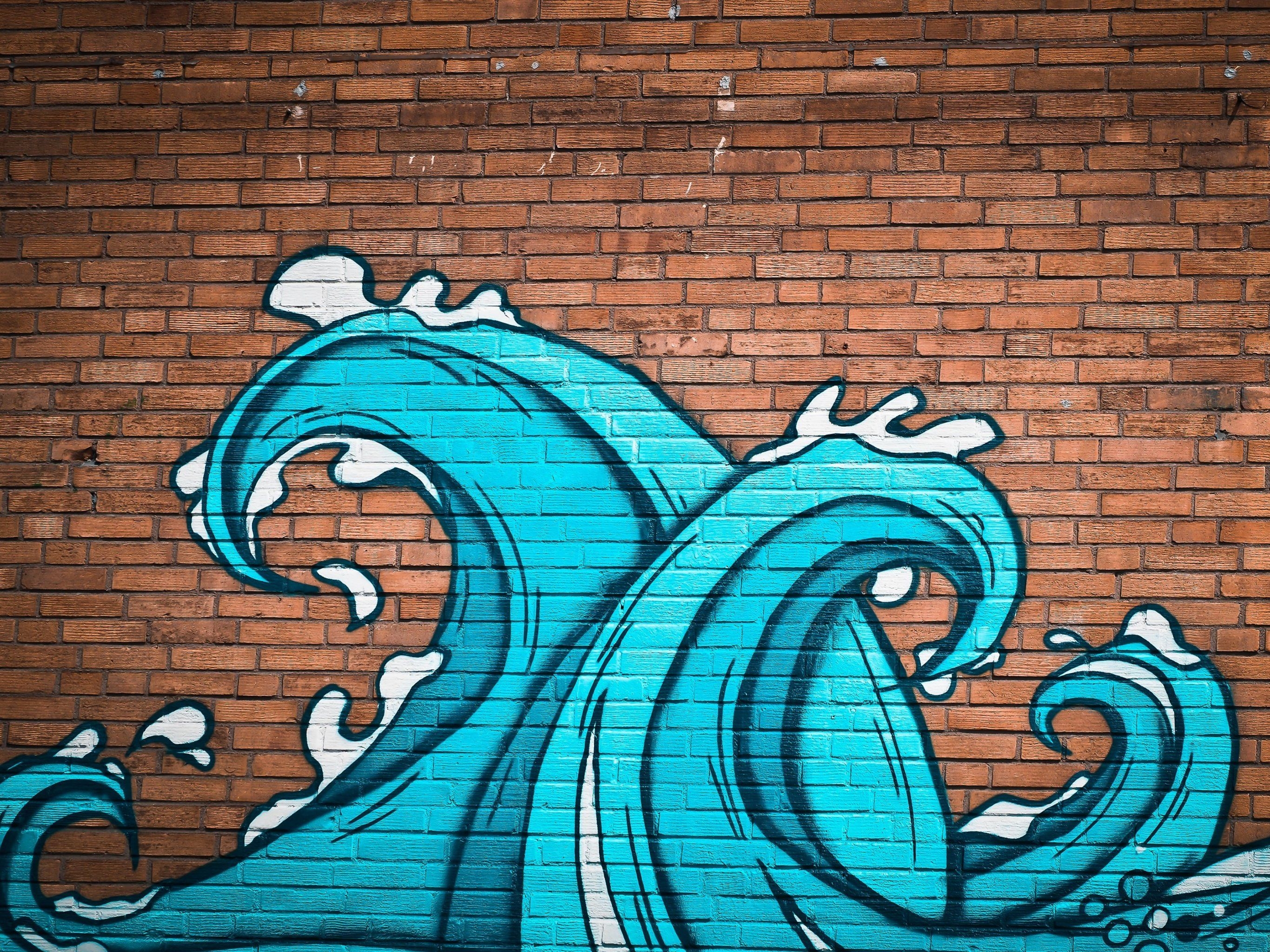 2740x2050 Ocean Waves Street Art Wallpaper, Android & Desktop Background, Desktop