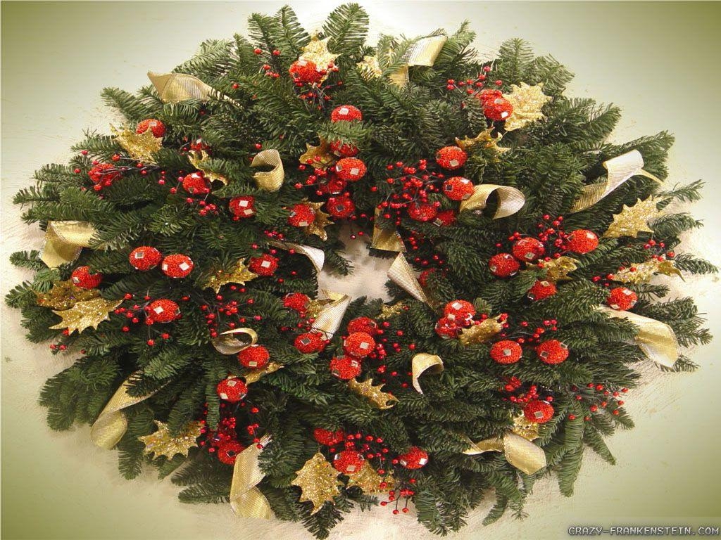 1030x770 Christmas Wreath wallpaper, Desktop