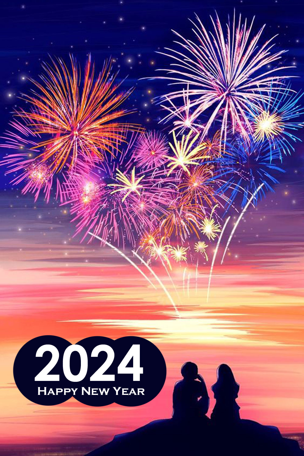 1000x1500 Happy New Year Love Image 2024 Birthday Wishes, Memes, SMS & Greeting eCard Image, Phone