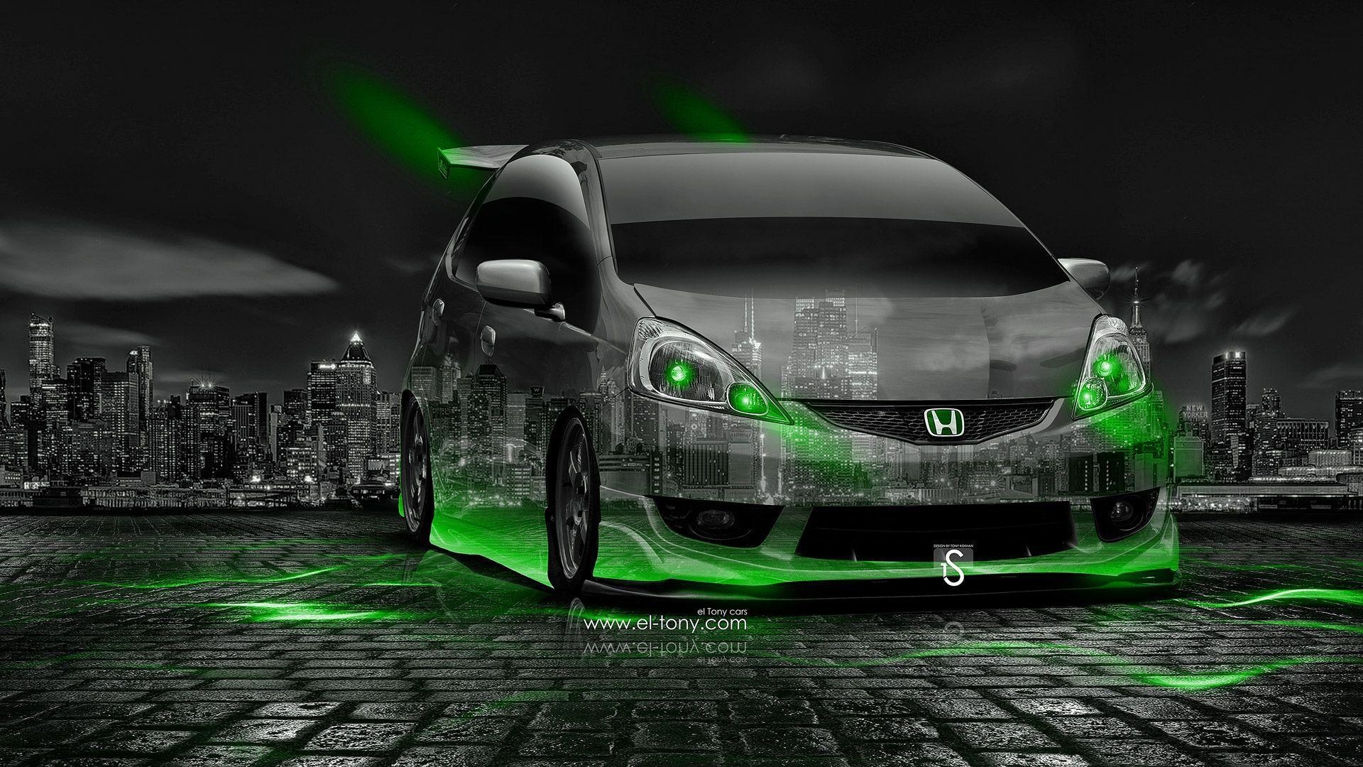 1920x1080 Honda Fit RS JDM Tuning Crystal City Car 2014, Desktop