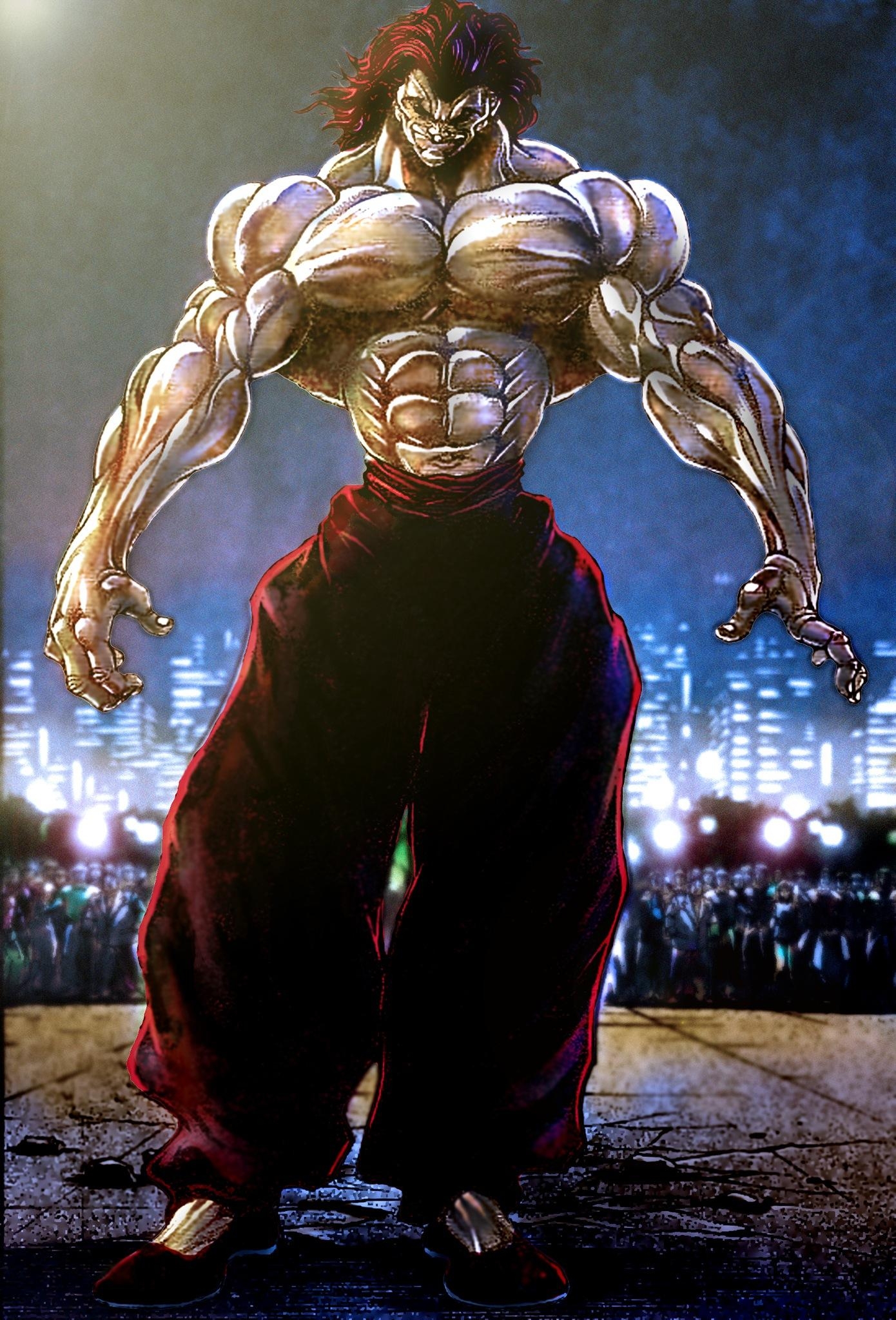 1390x2050 Hanma Yuujirou Baki Anime Image Board, Phone