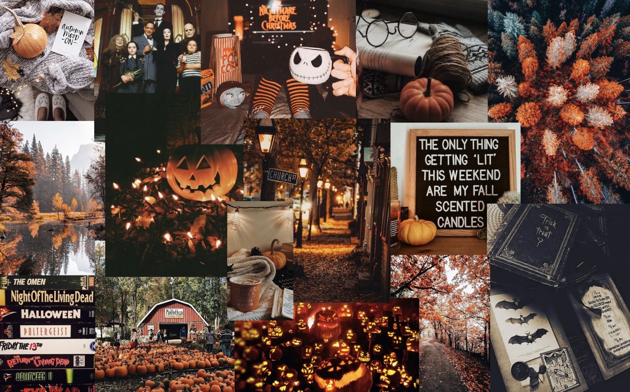 2150x1340 Halloween fall collage laptop wallpaper. Halloween desktop wallpaper, Imac wallpaper, Cute patterns wallpaper, Desktop