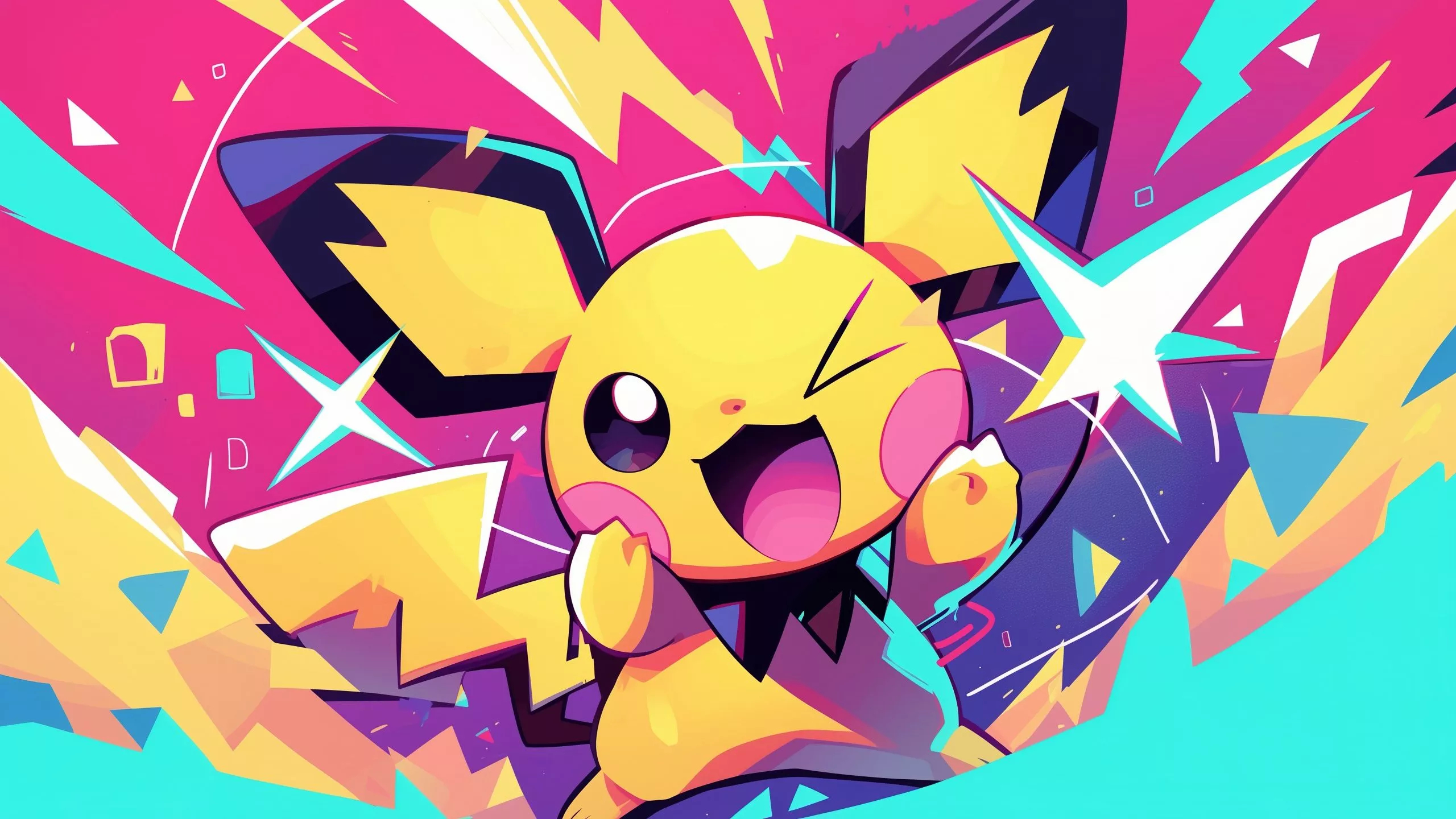 2560x1440 Pichu Wallpaper 4K, Pokemon, 5K, AI art, Desktop