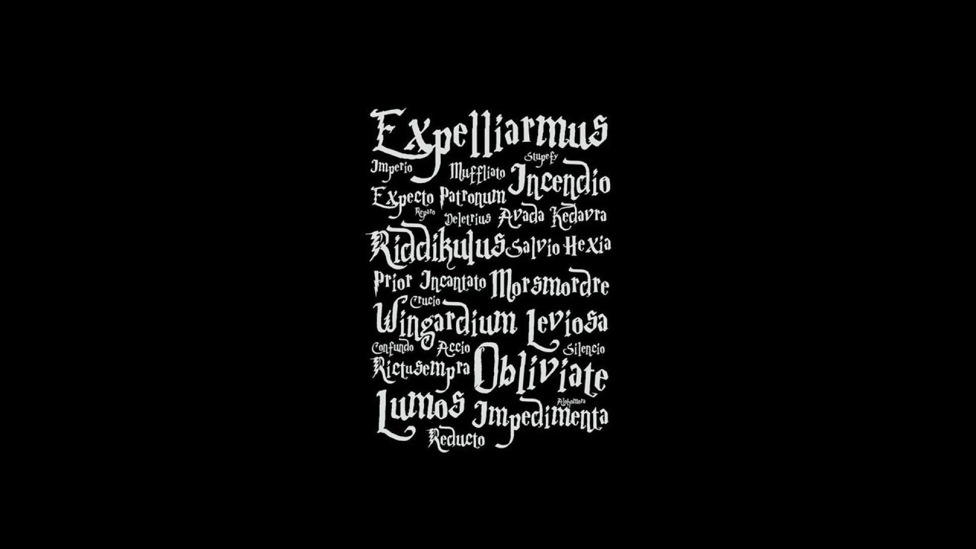 1920x1080 Typography harry potter black background wallpaper, Desktop