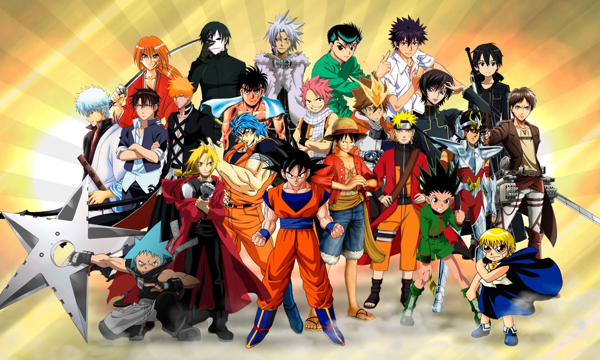 1920x1160 Goku Naruto Luffy Ichigo Natsu Wallpaperwalpaperlist.com, Desktop