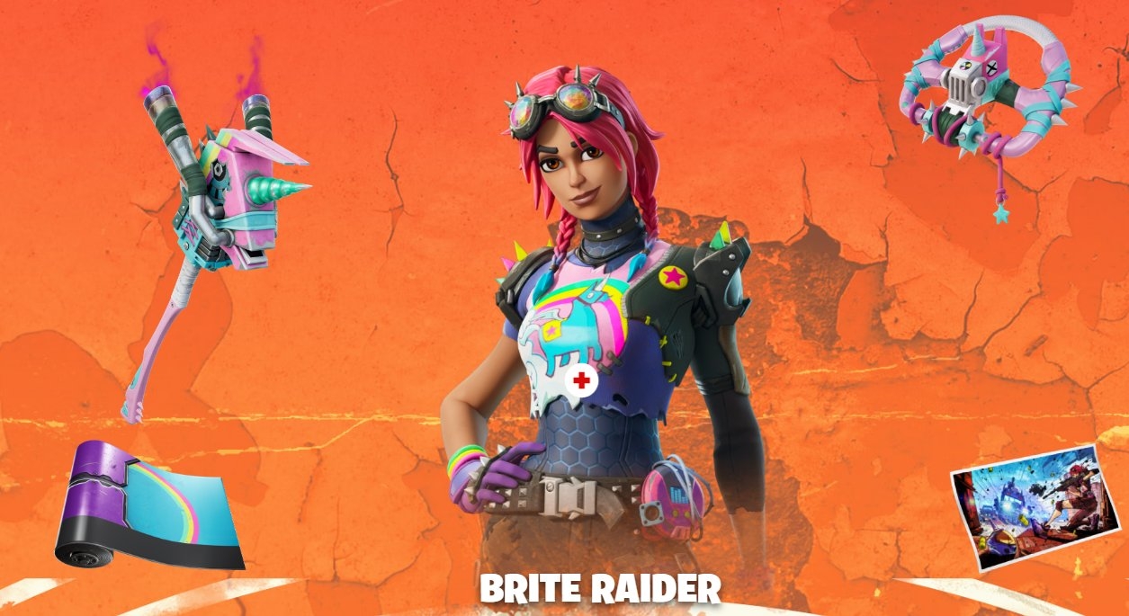 1260x690 Brite Raider Fortnite wallpaper, Desktop