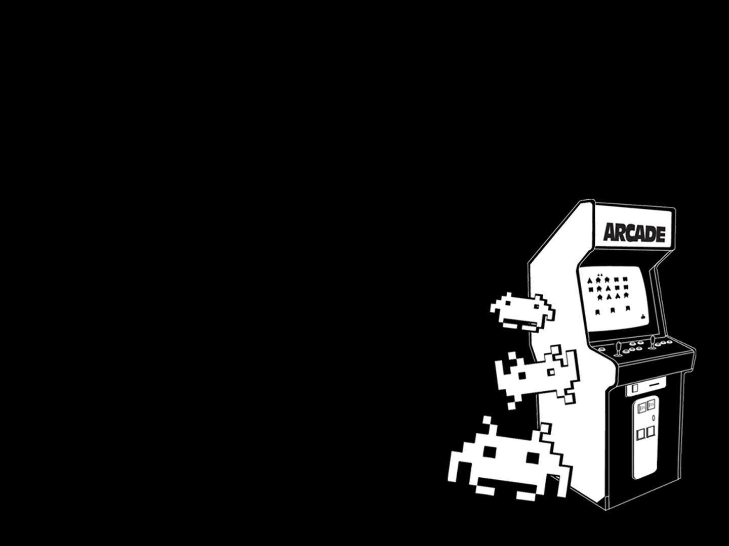 1440x1080 Space Invaders Minimal Cabinet Games Wallpaper Image, Desktop