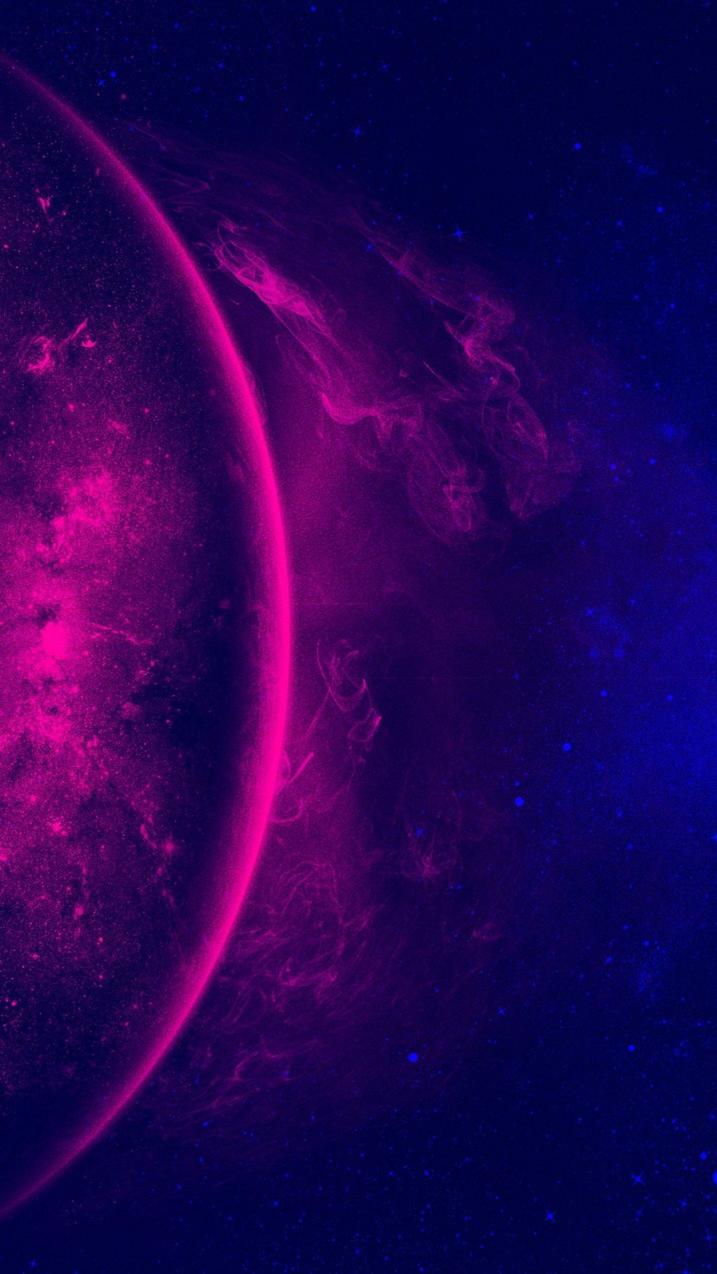 1440x2560 Purple Galaxy iPhone Wallpaper, Phone