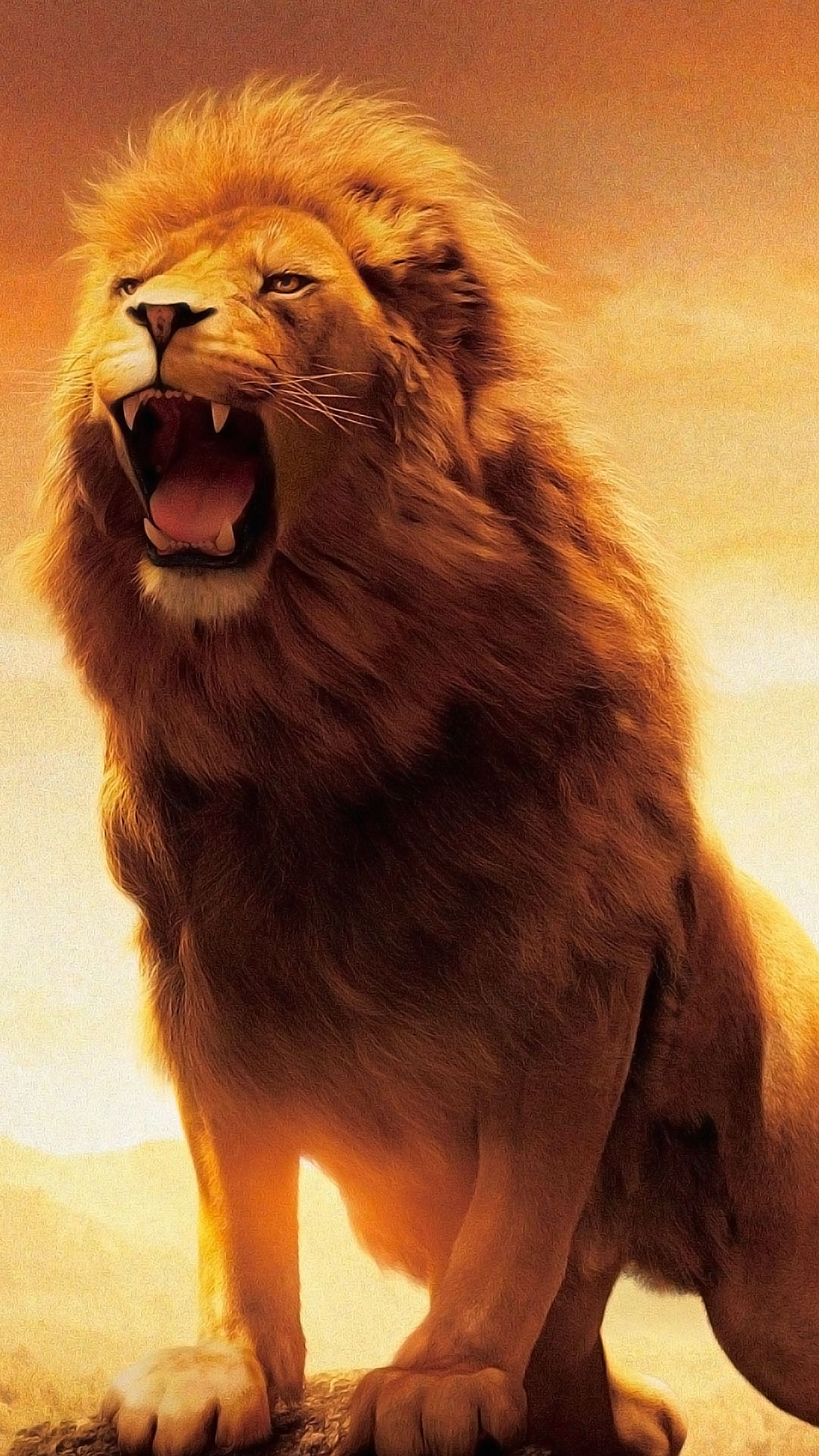 1080x1920 Lion Roaring Wallpaper, Phone