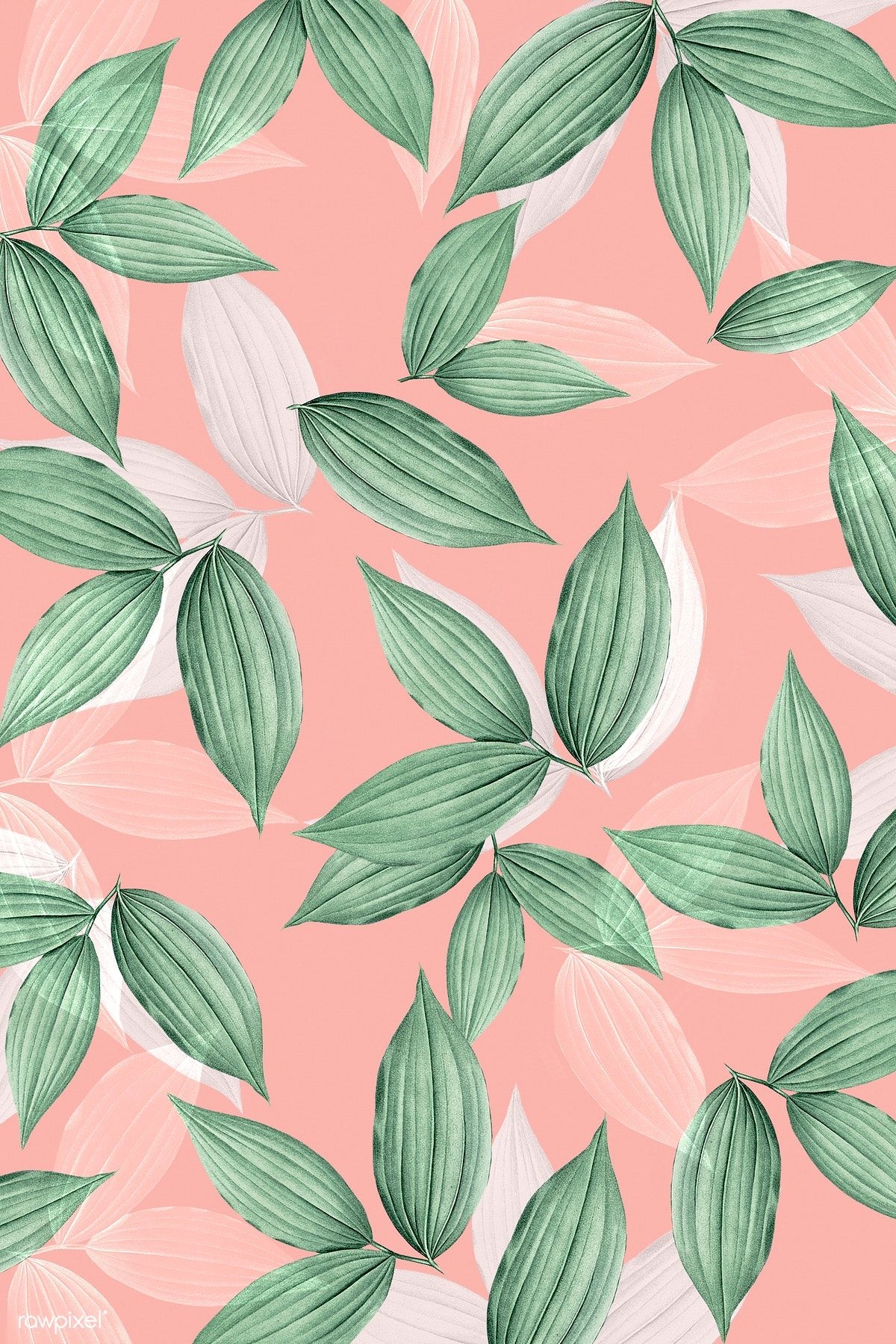 1200x1800 Vintage pink tropical leafy background. premium image / HwangMangj. Leaves wallpaper iphone, Graphic wallpaper, iPhone wallpaper tumblr aesthetic, Phone