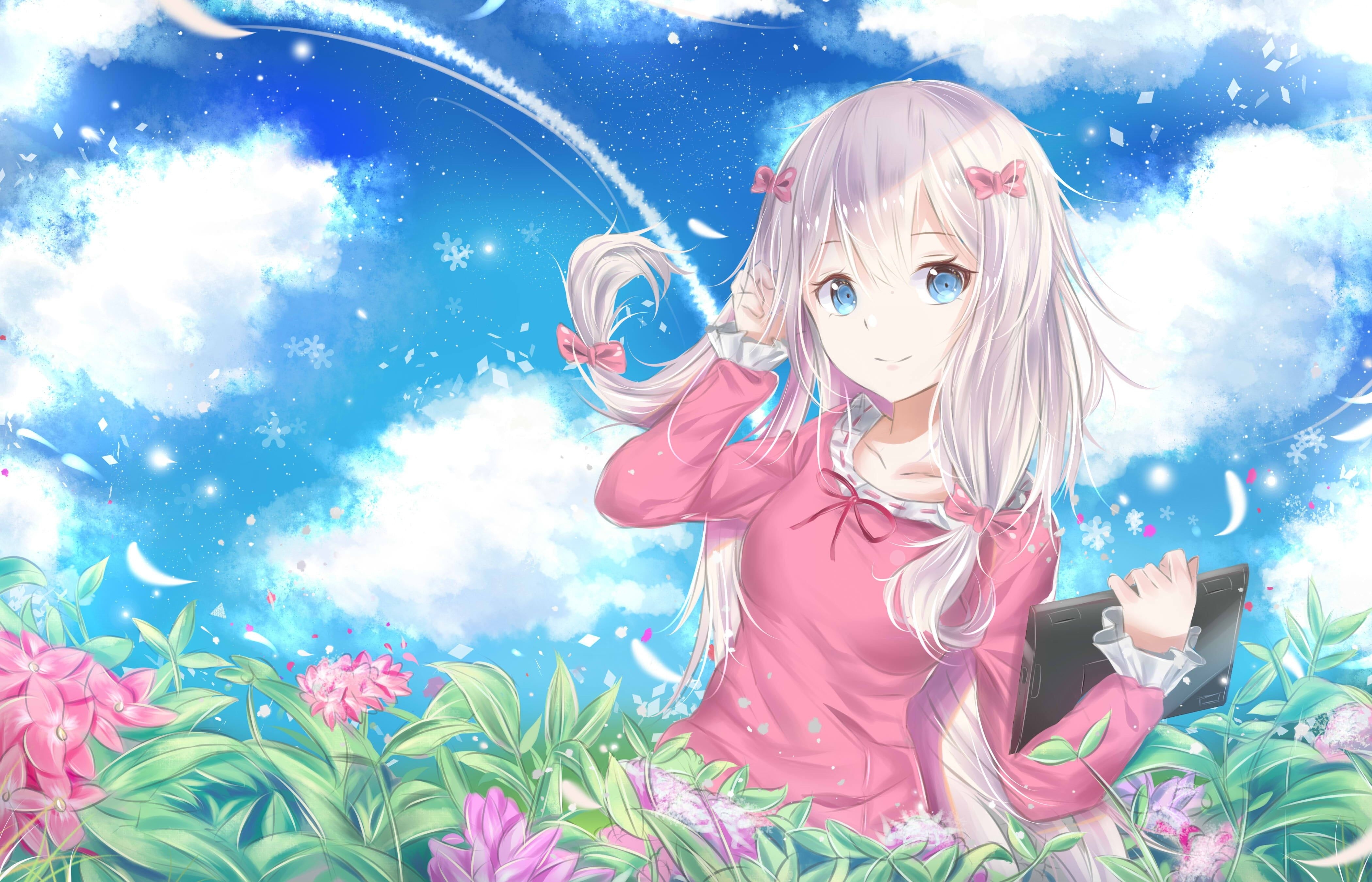 4200x2700 Pink haired female anime character illustration HD wallpaper, Desktop