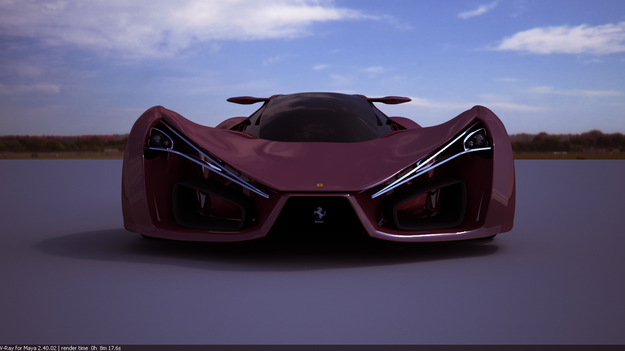 1280x720 Ferrari F80 Concept Car (Red), Desktop