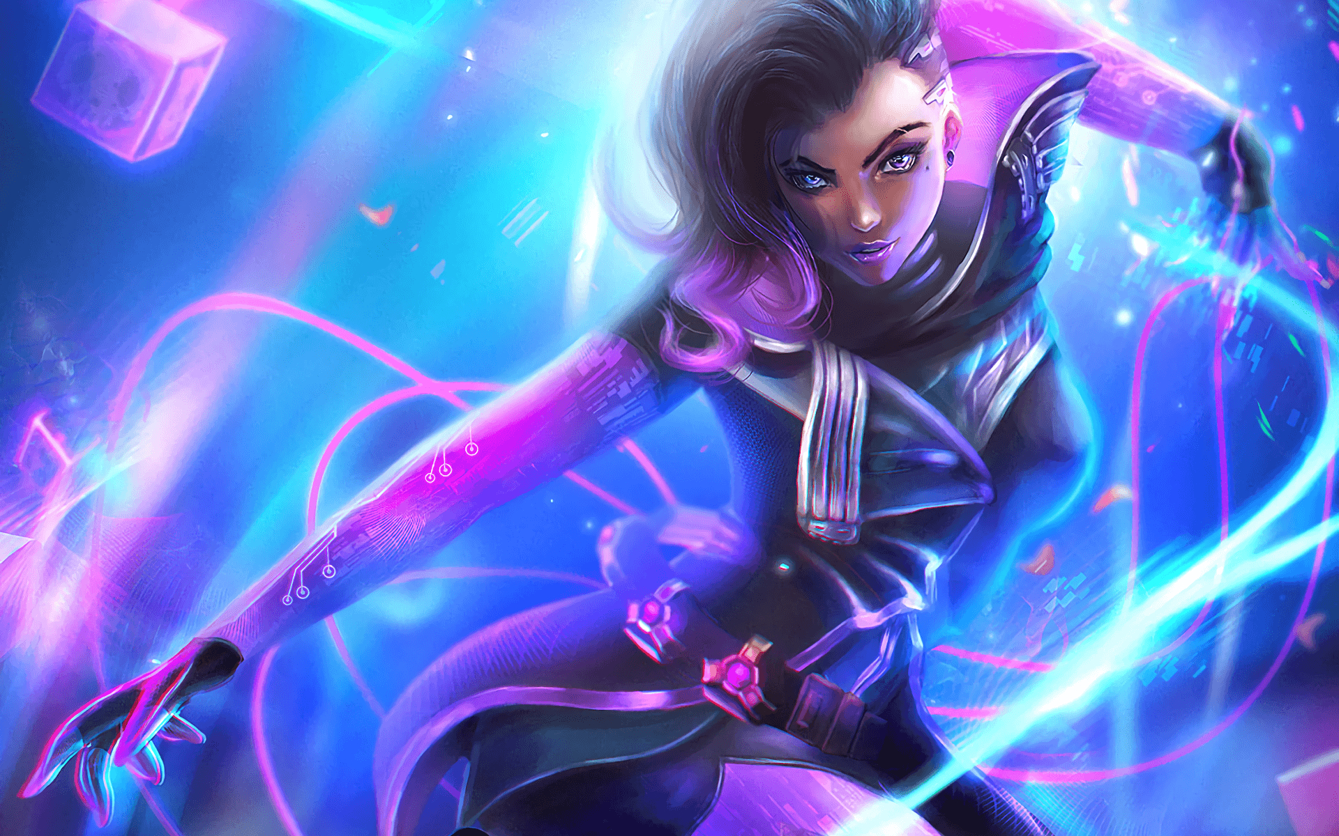 1920x1200 Sombra (Overwatch) HD Wallpaper, Desktop