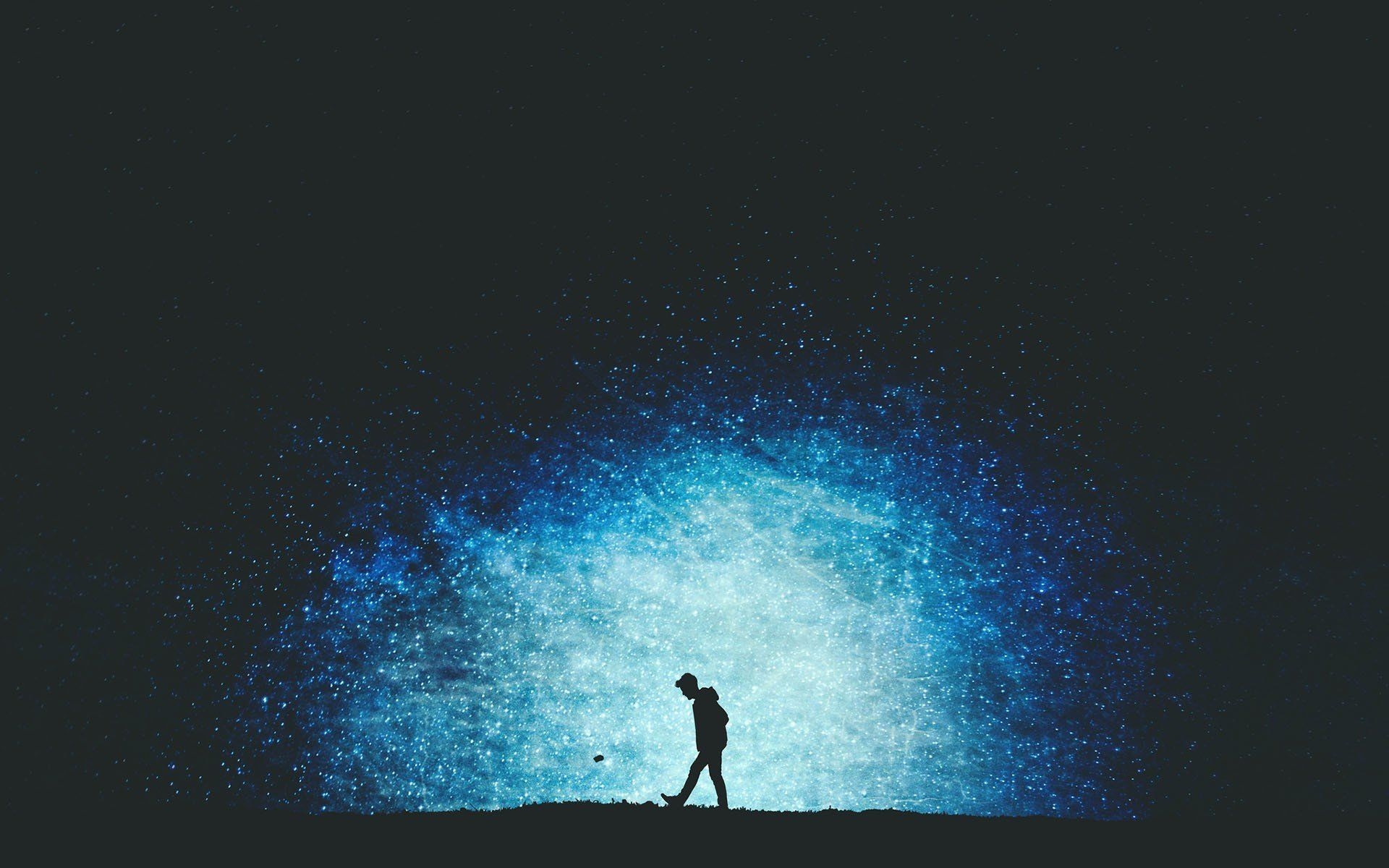 1920x1200 dark, Alone, Dust, Particle, Walking, Night Wallpaper HD, Desktop