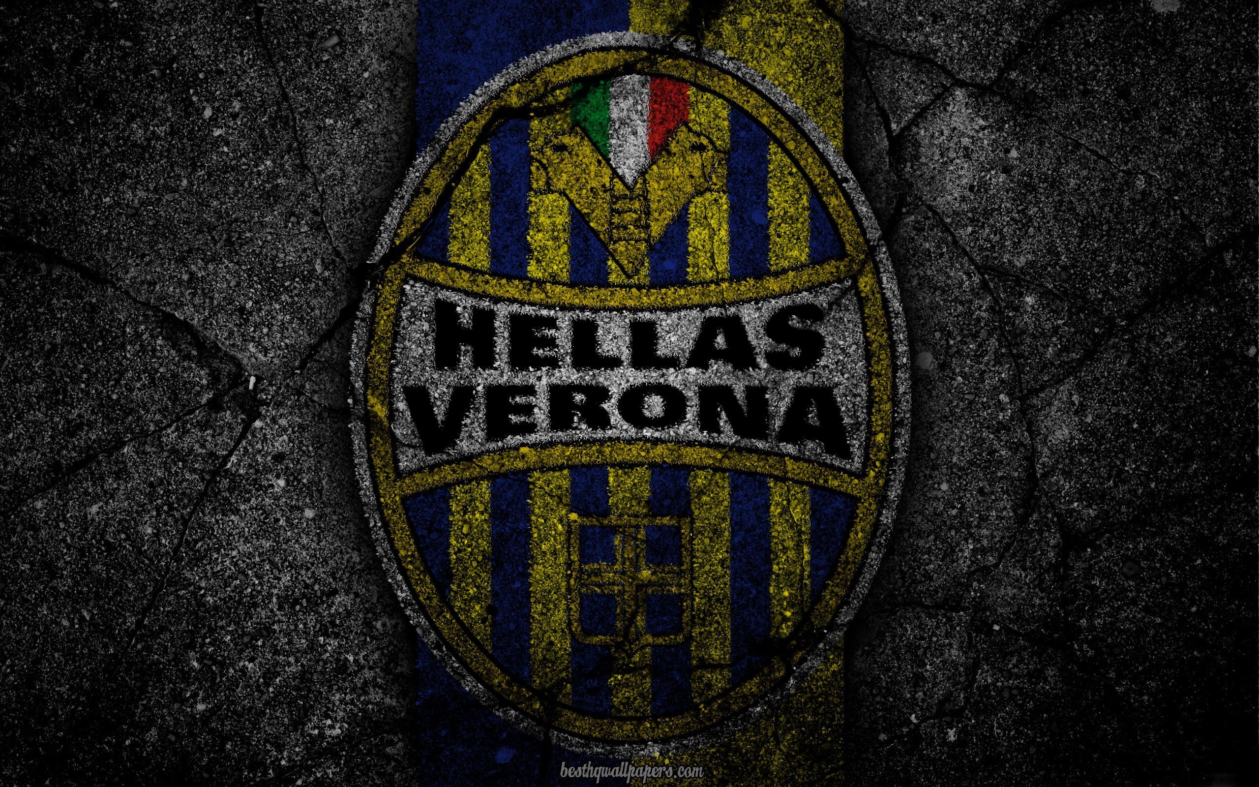 2560x1600 Download wallpaper Hellas Verona, logo, art, Serie A, soccer, Desktop