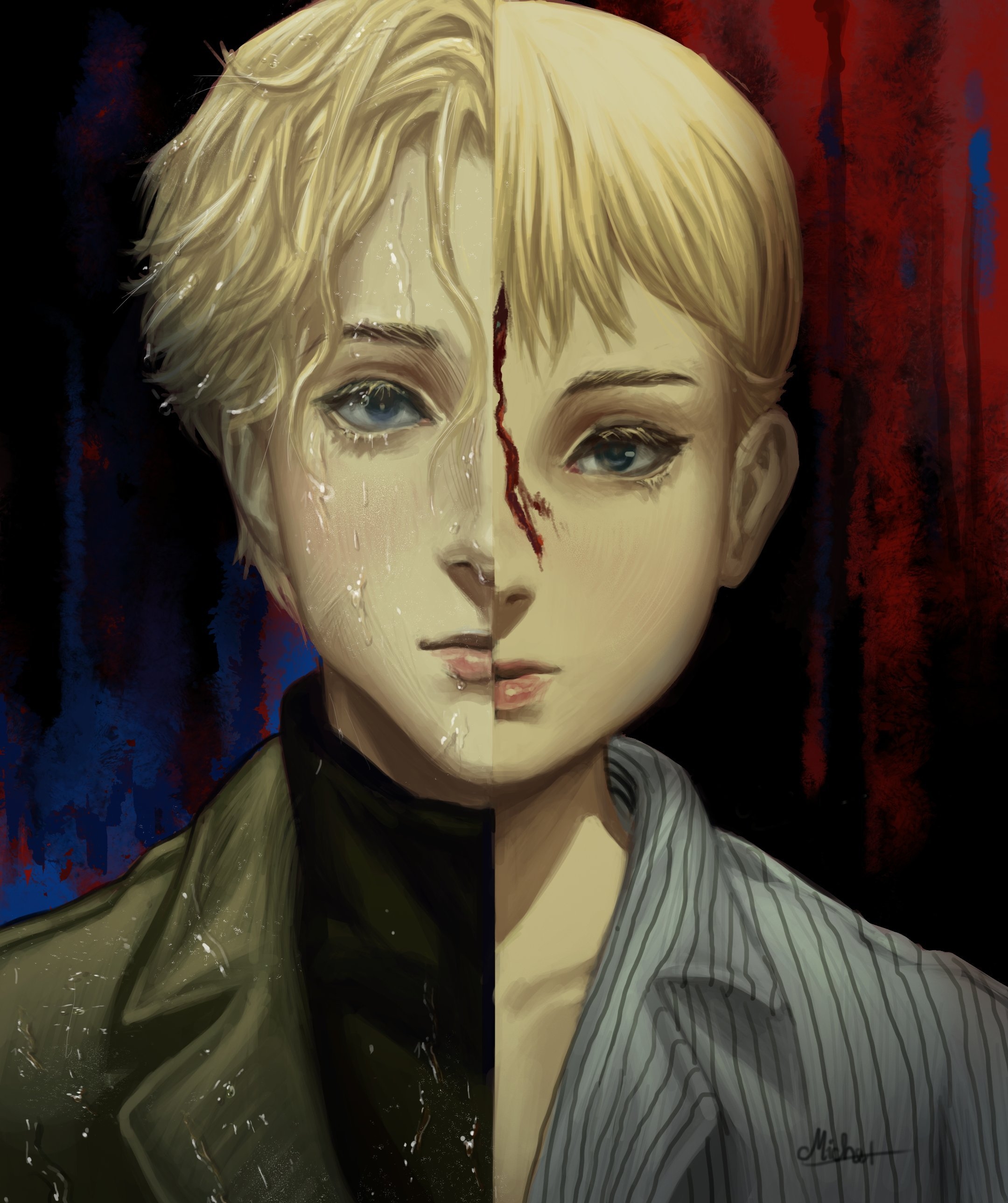 2160x2580 MicheTesoro with a quick painting for Johan Liebert from Monster.... #Johan_liebert #Johan #Johanliebert #painting #colorsketch, Phone