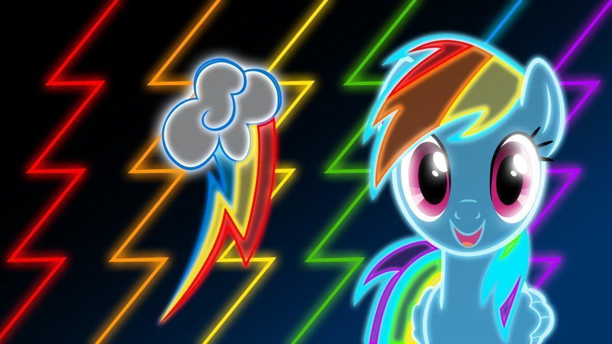 1200x670 Neon Rainbow Dash Wallpaper, Desktop