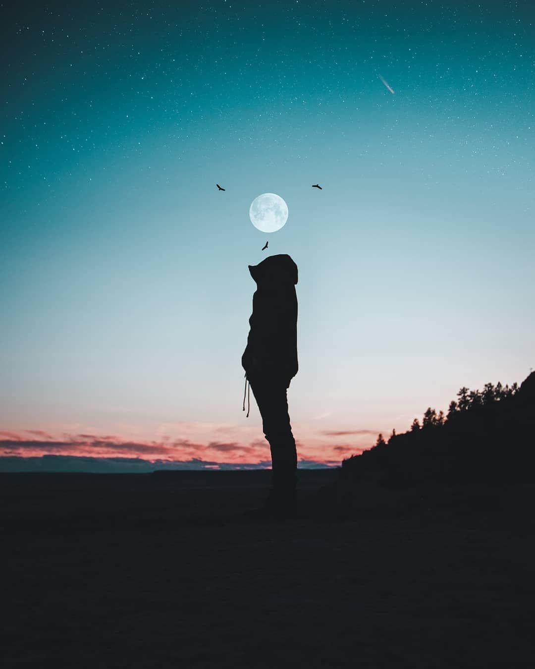 1080x1350 White Moon Alone Boy Wallpaper. Alone boy wallpaper, Boys wallpaper, Alone boy photography, Phone