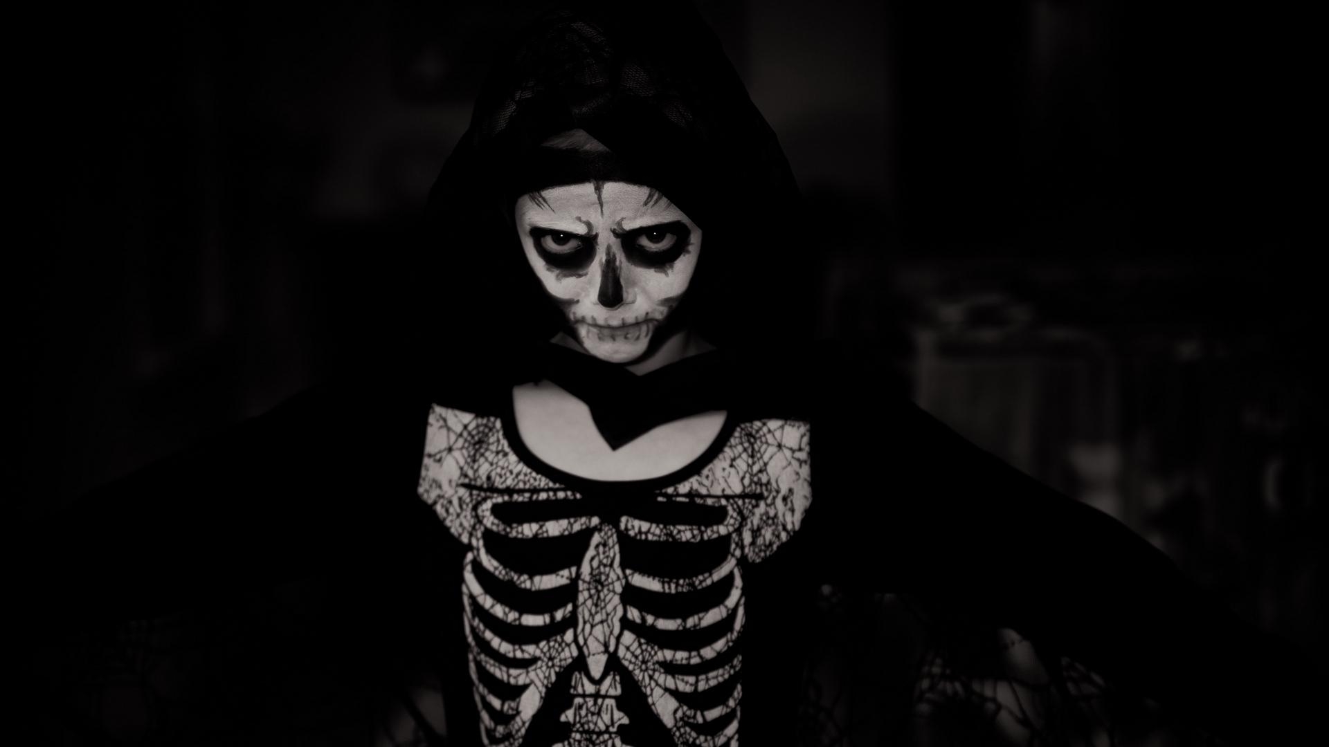 1920x1080 Download wallpaper  halloween, costume, skeleton, Desktop