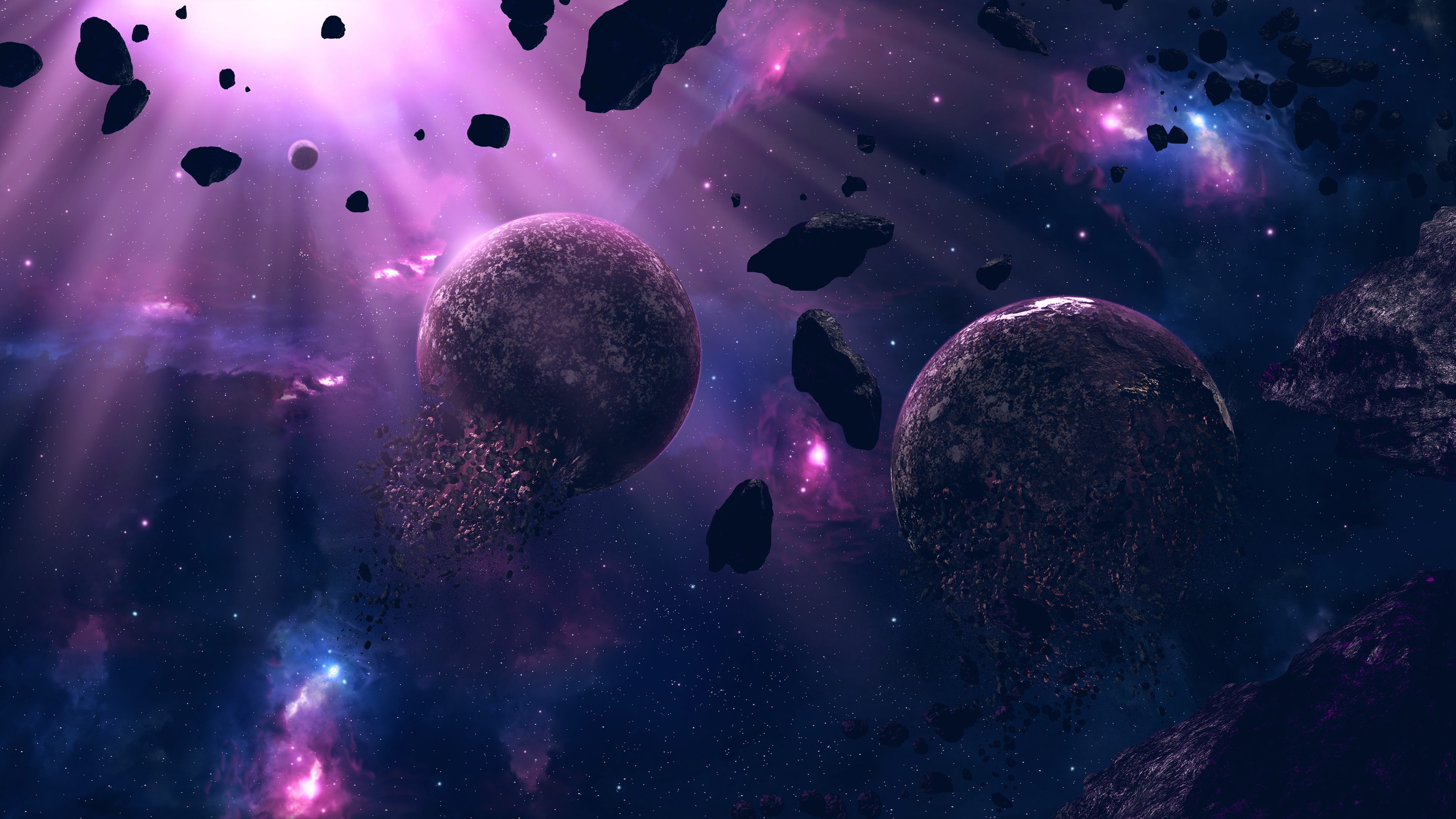 3840x2160 Purple Space Explosion 4k Ultra HD Wallpaper, Desktop