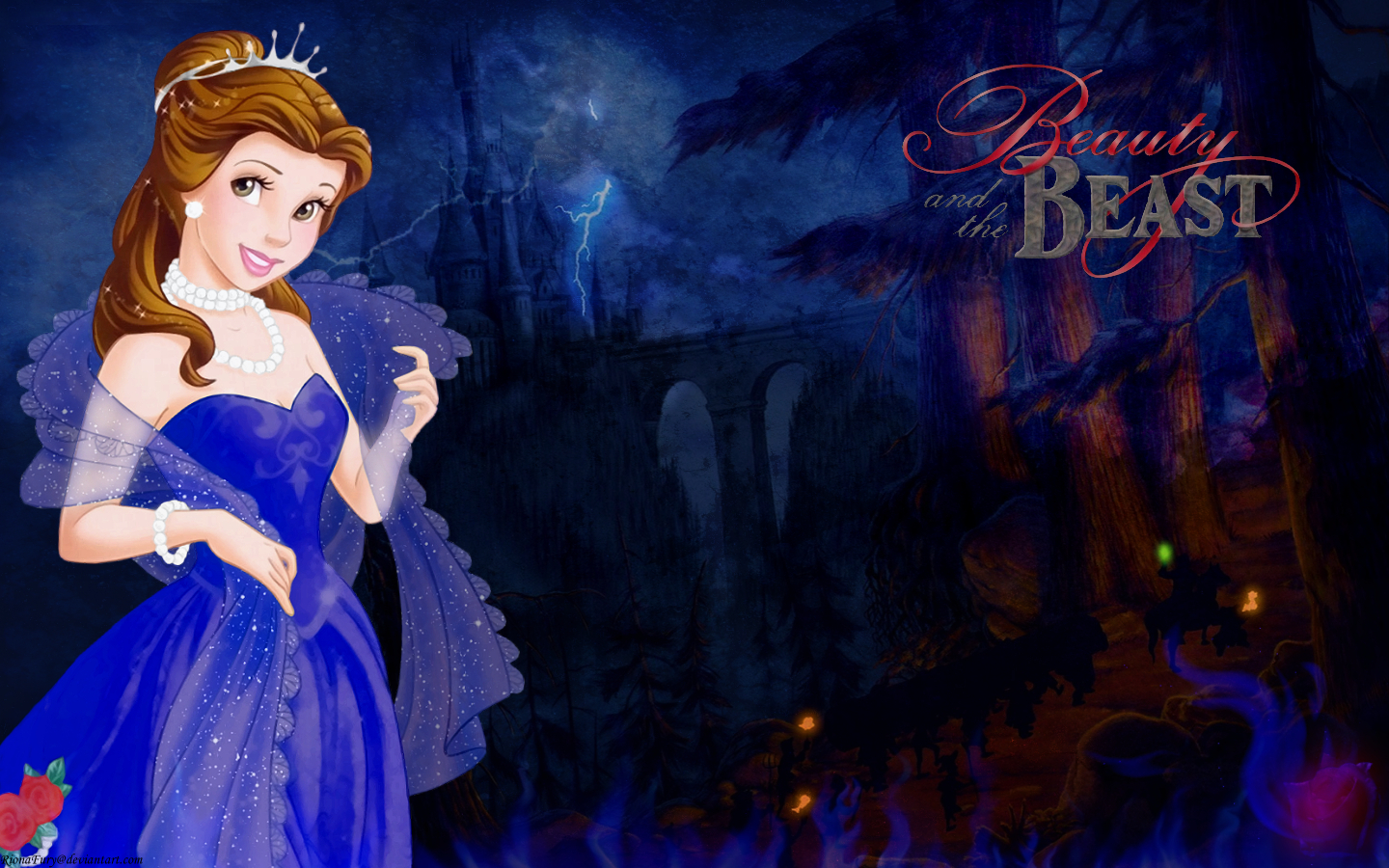 1440x900 Belle in blue Princess Wallpaper, Desktop