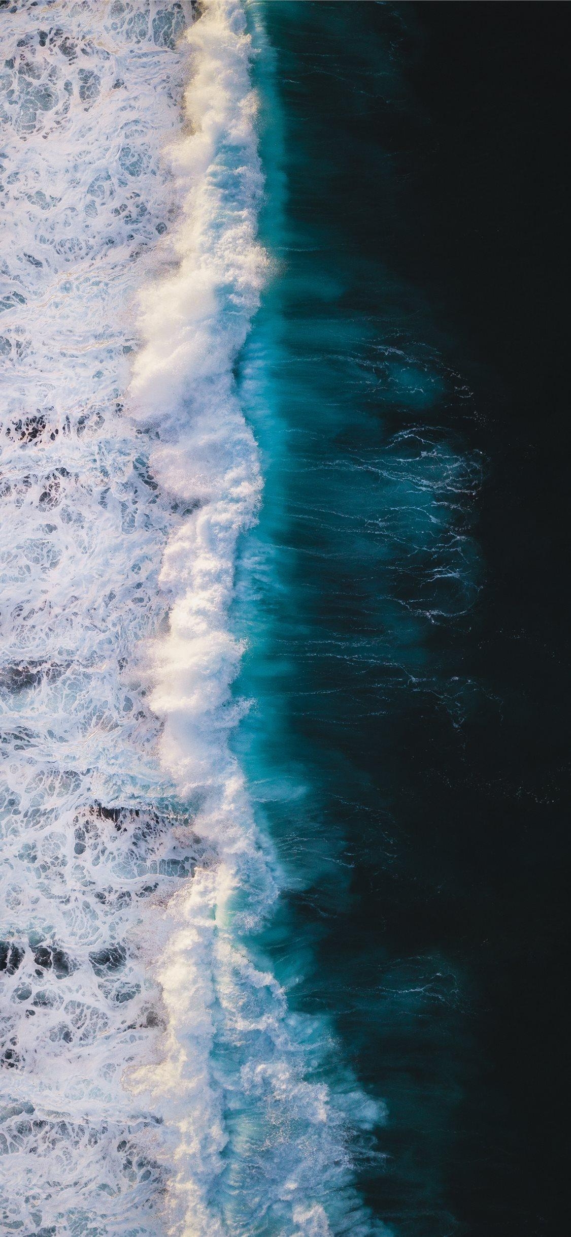 1130x2440 Ocean wave iPhone Wallpaper Free Download, Phone