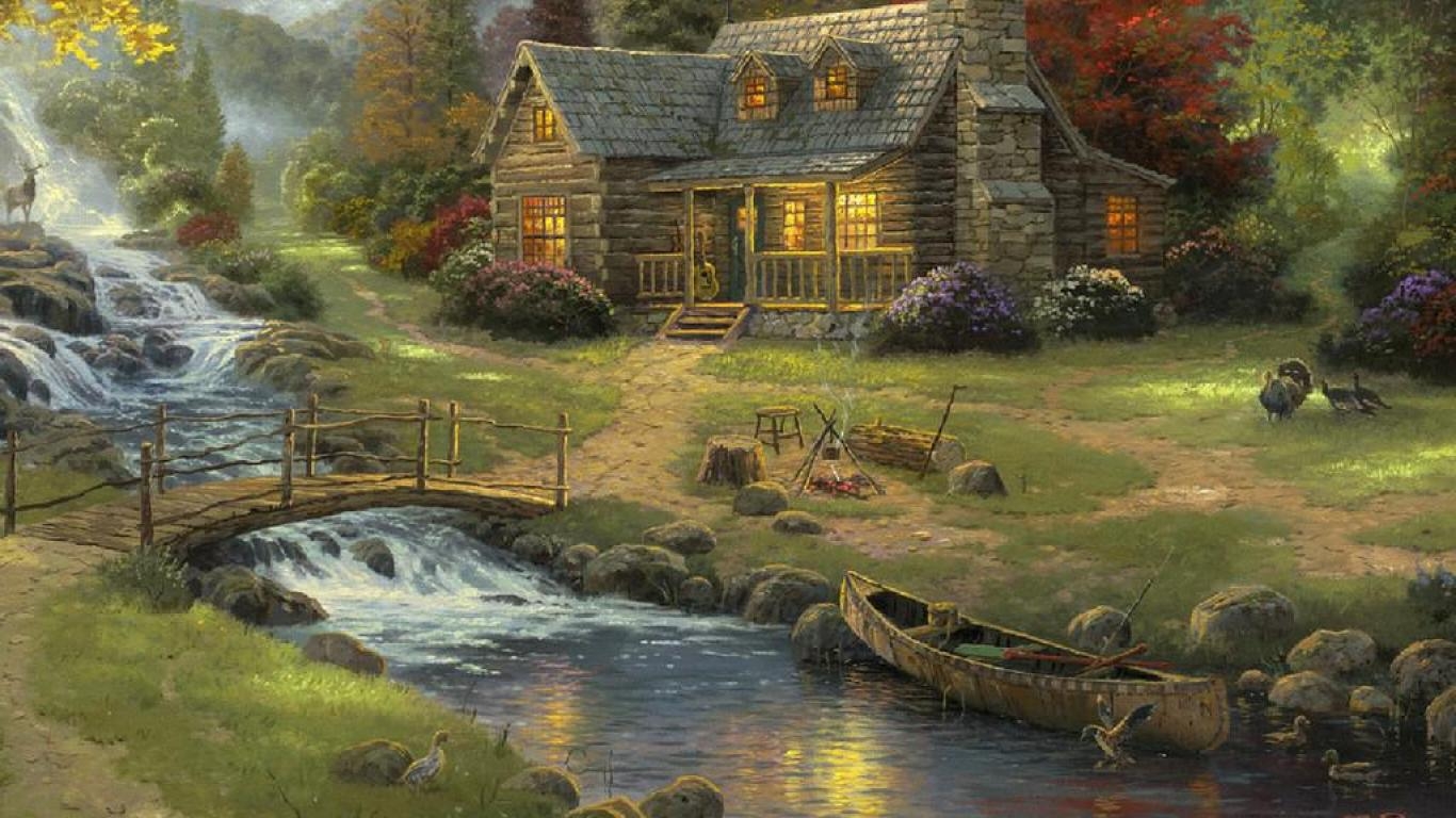 1370x770 Country Home Wallpaper, Desktop