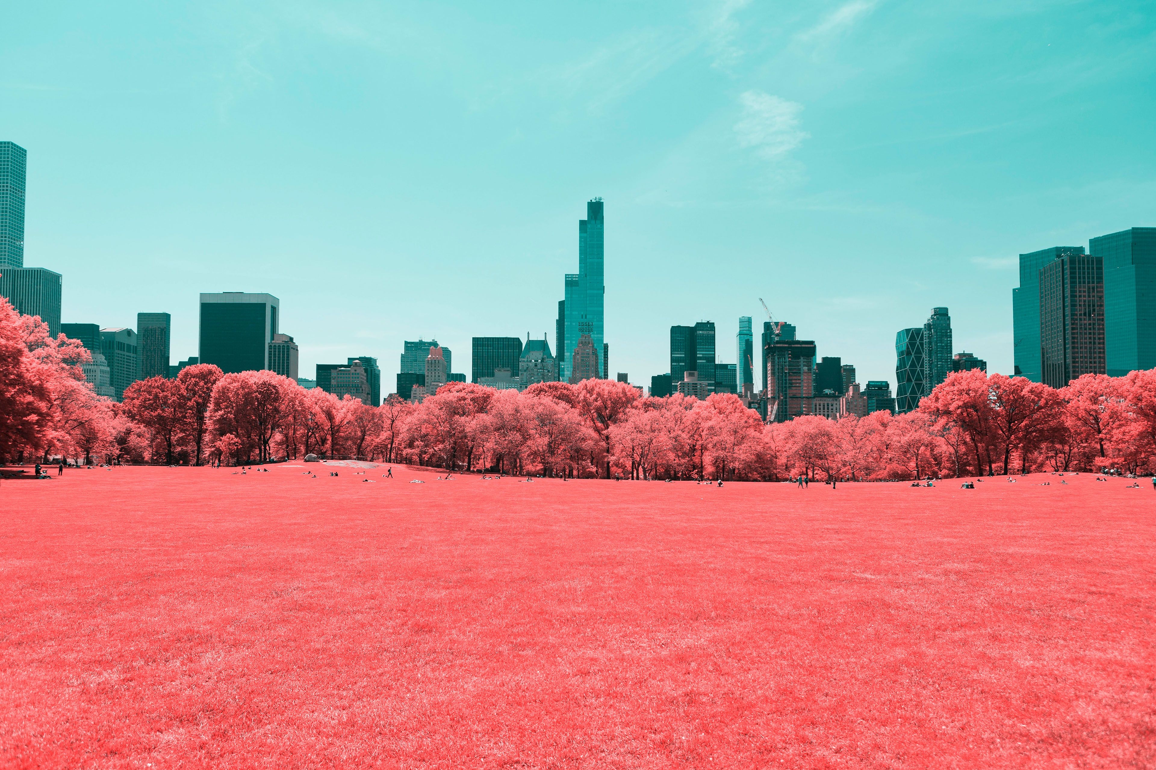 3840x2560 Wallpaper Central Park, Infrared, Manhattan, New York City, 4K, Desktop