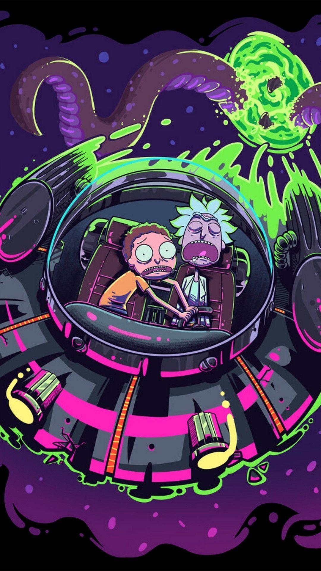 1080x1920 Rick and Morty Trippy Spaceship Wallpaper Free Rick, Phone