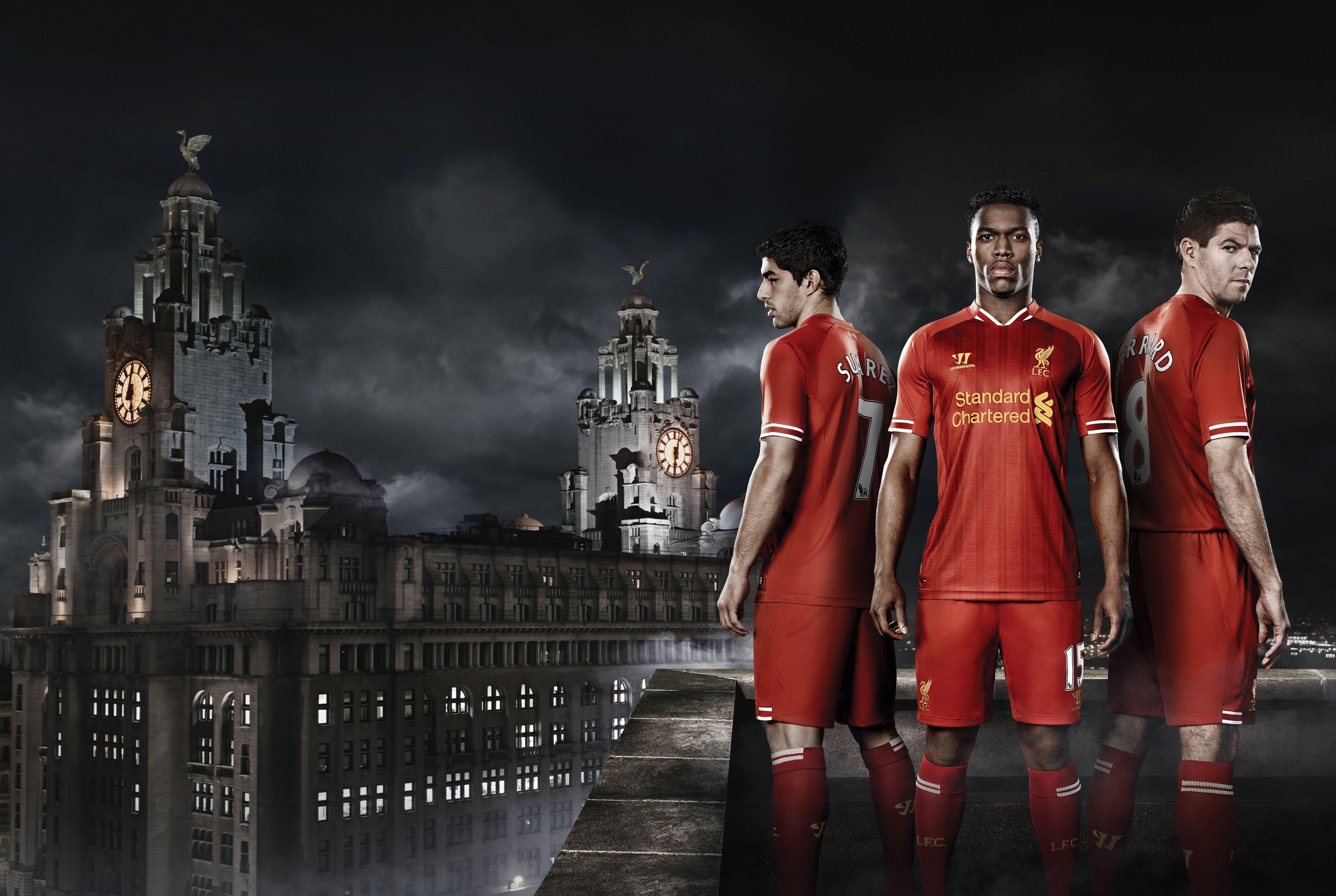 5000x3360 Liverpool FC Daniel Sturridge Luis Suarez Steven Gerrard, HD, Desktop