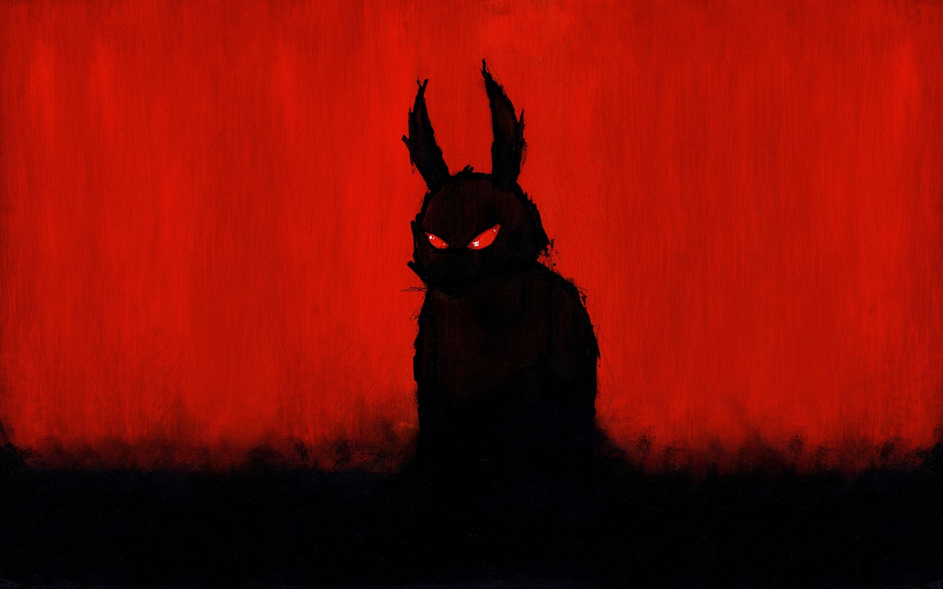 1920x1200 Evil Red Drawing Creepy monster rabbit halloween wallpaperx1200, Desktop