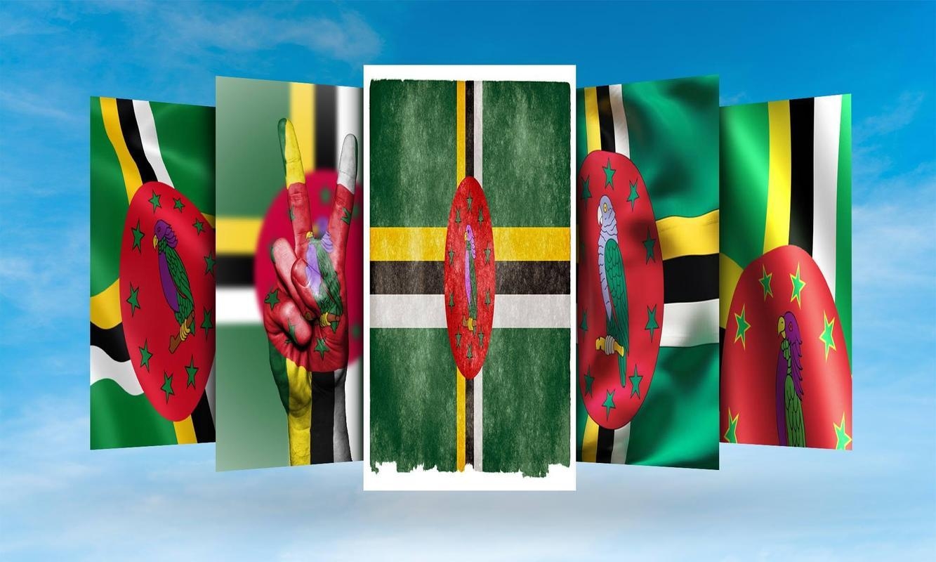 1340x800 Dominica Flag Wallpaper for Android, Desktop