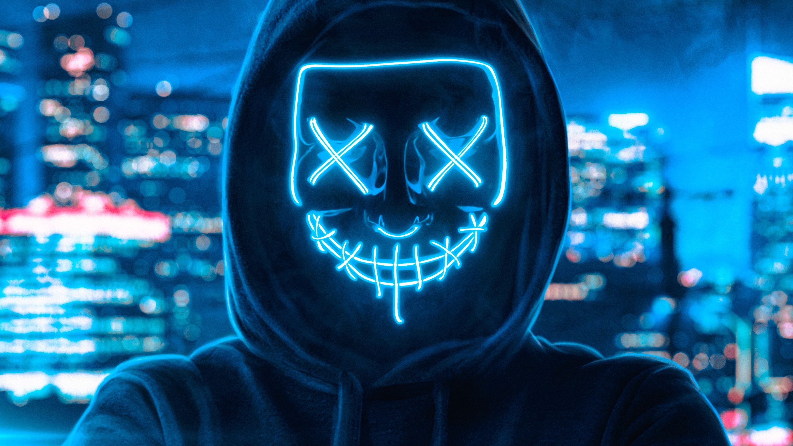 3250x1830 Hoodie Guy Mask Man, HD Artist, 4k Wallpaper, Image, Background, Desktop