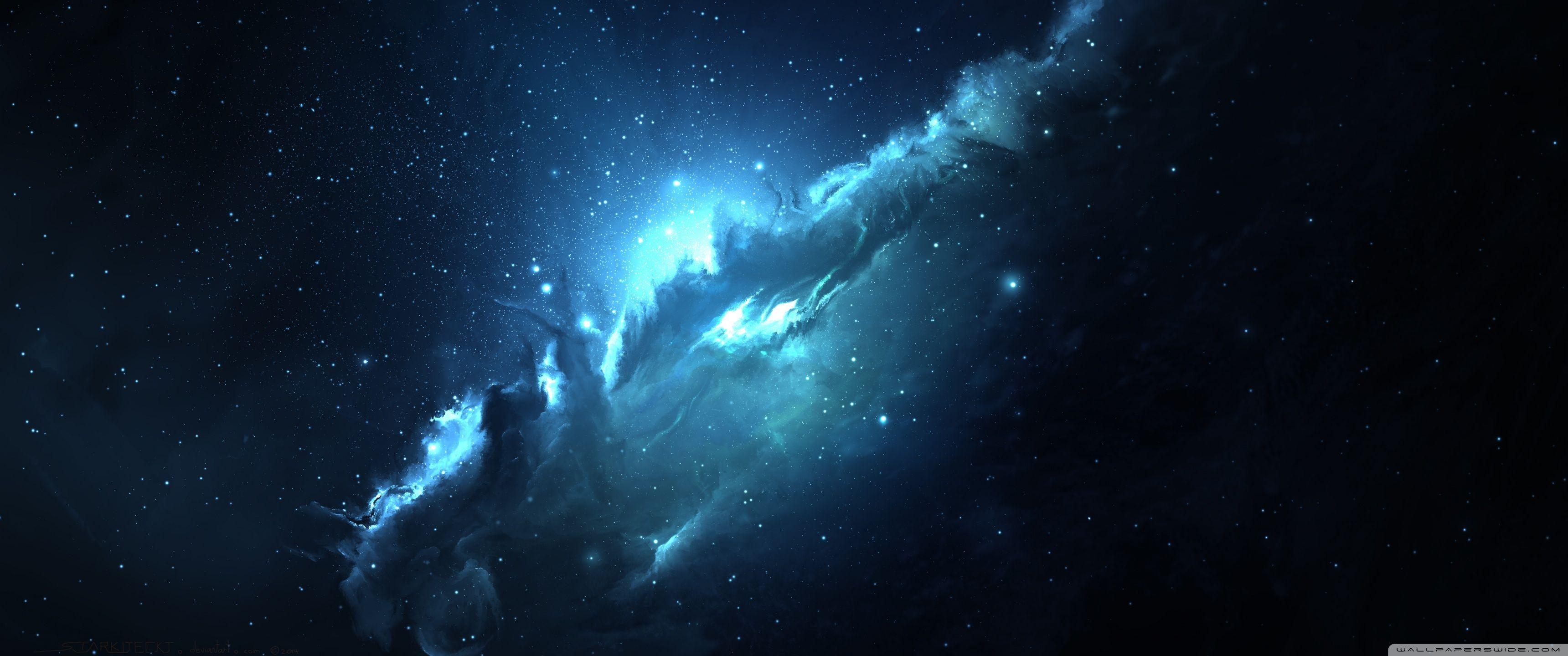 3440x1440 Atlantis Nebula HD desktop wallpaper, High Definition, Dual Screen