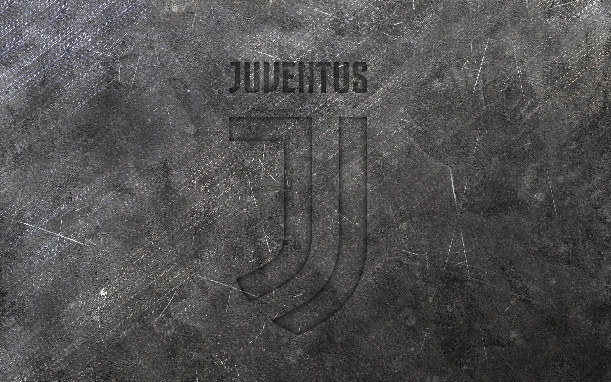 2560x1600 Download wallpaper Juventus, new logo, metal texture, new emblem, Desktop